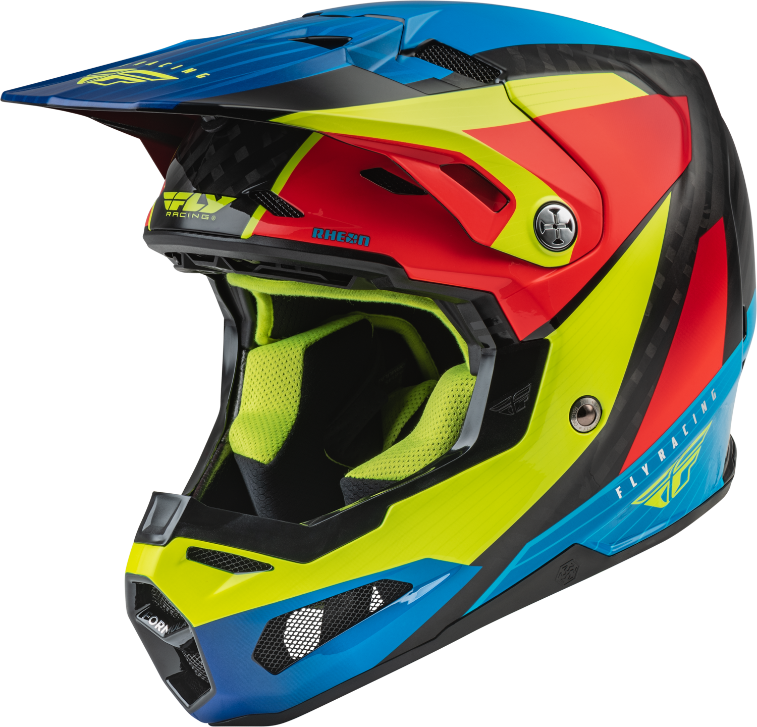 YOUTH FORMULA CRB PRIME HELMET HI-VIS/BLUE/RED YL