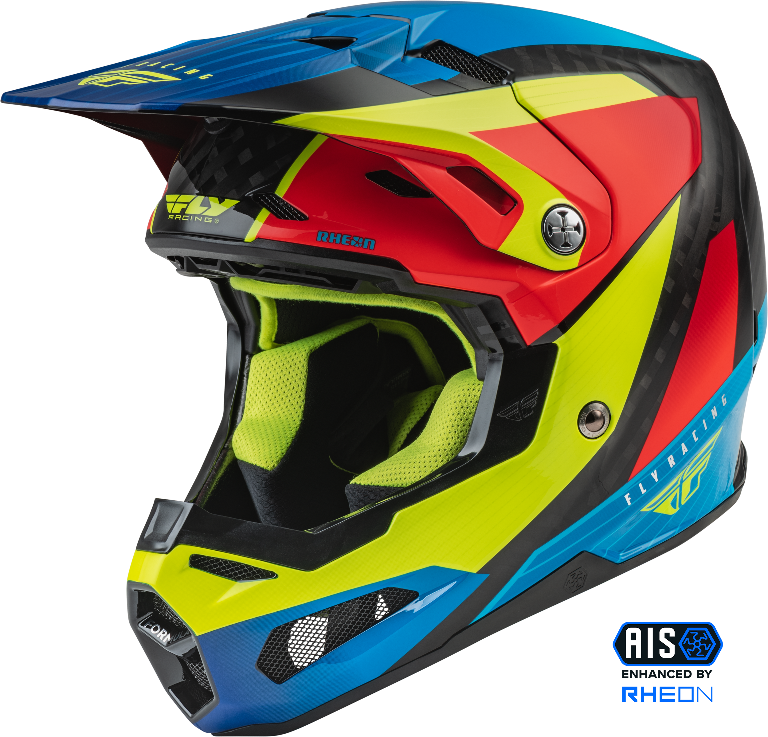 FORMULA CARBON PRIME HELMET HI-VIS/BLUE/RED XS