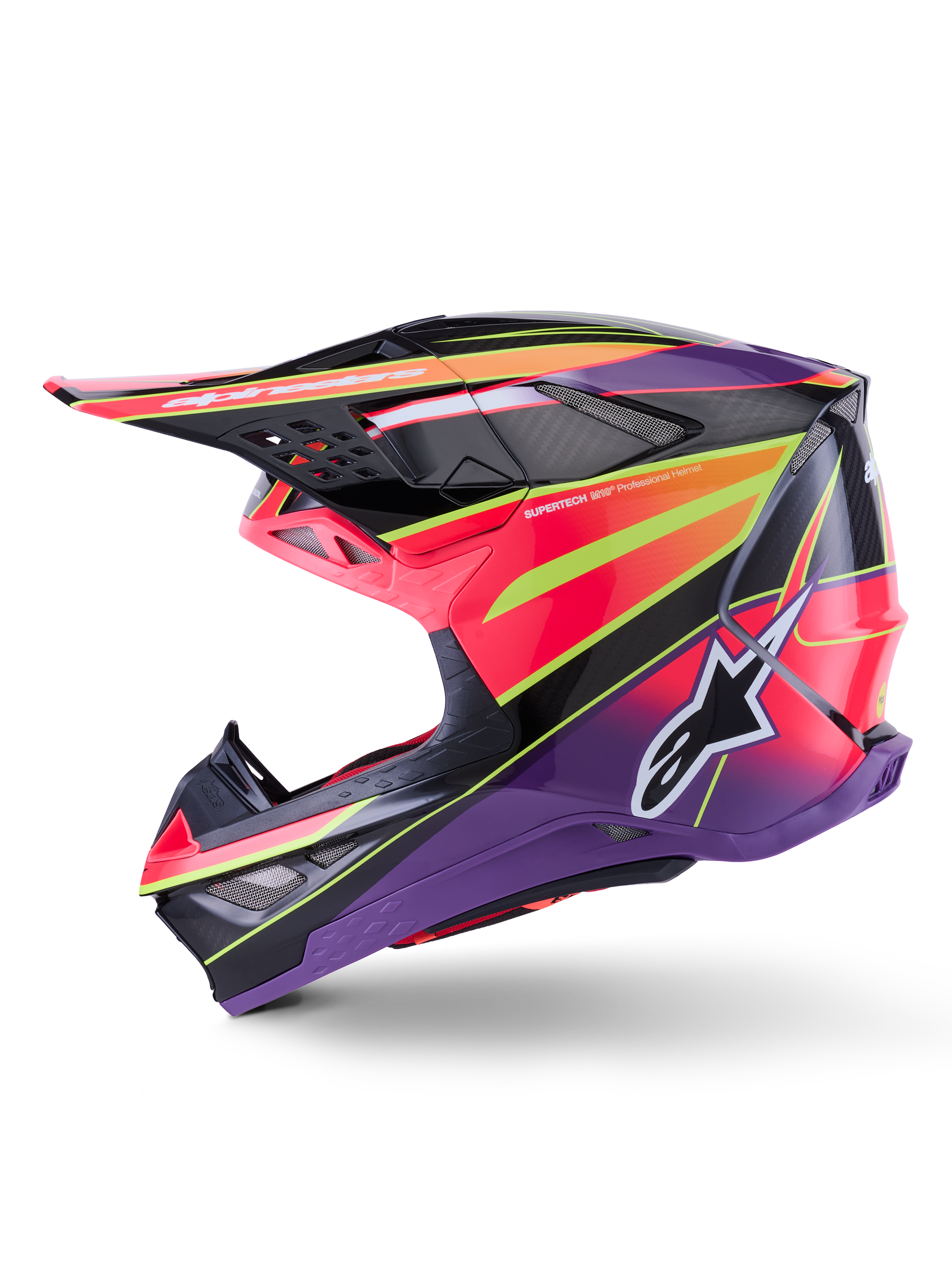 SUPERTECH S-M10 ERA HELMET PNK/VIOLET/YLW FLUO GLOSSY LG