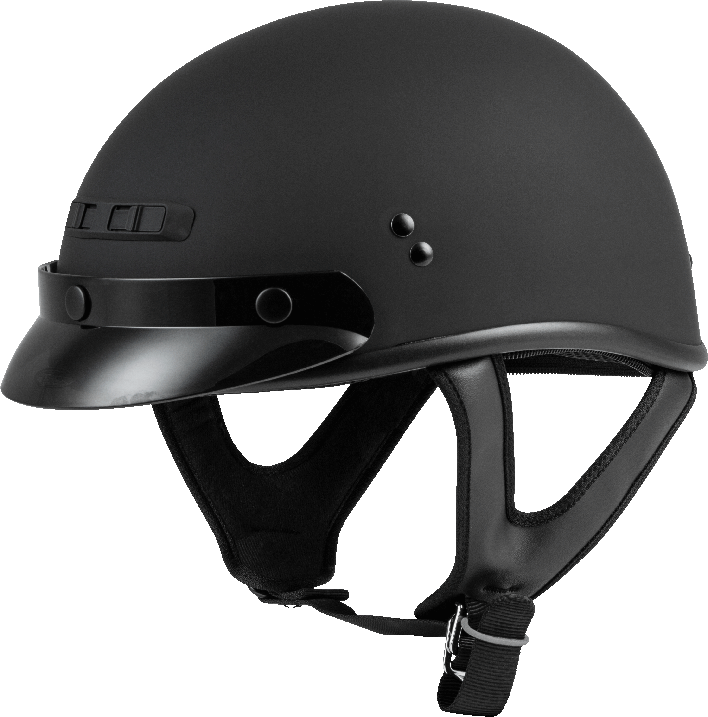 GM-35 HALF HELMET FULL DRESSED MATTE BLACK SM