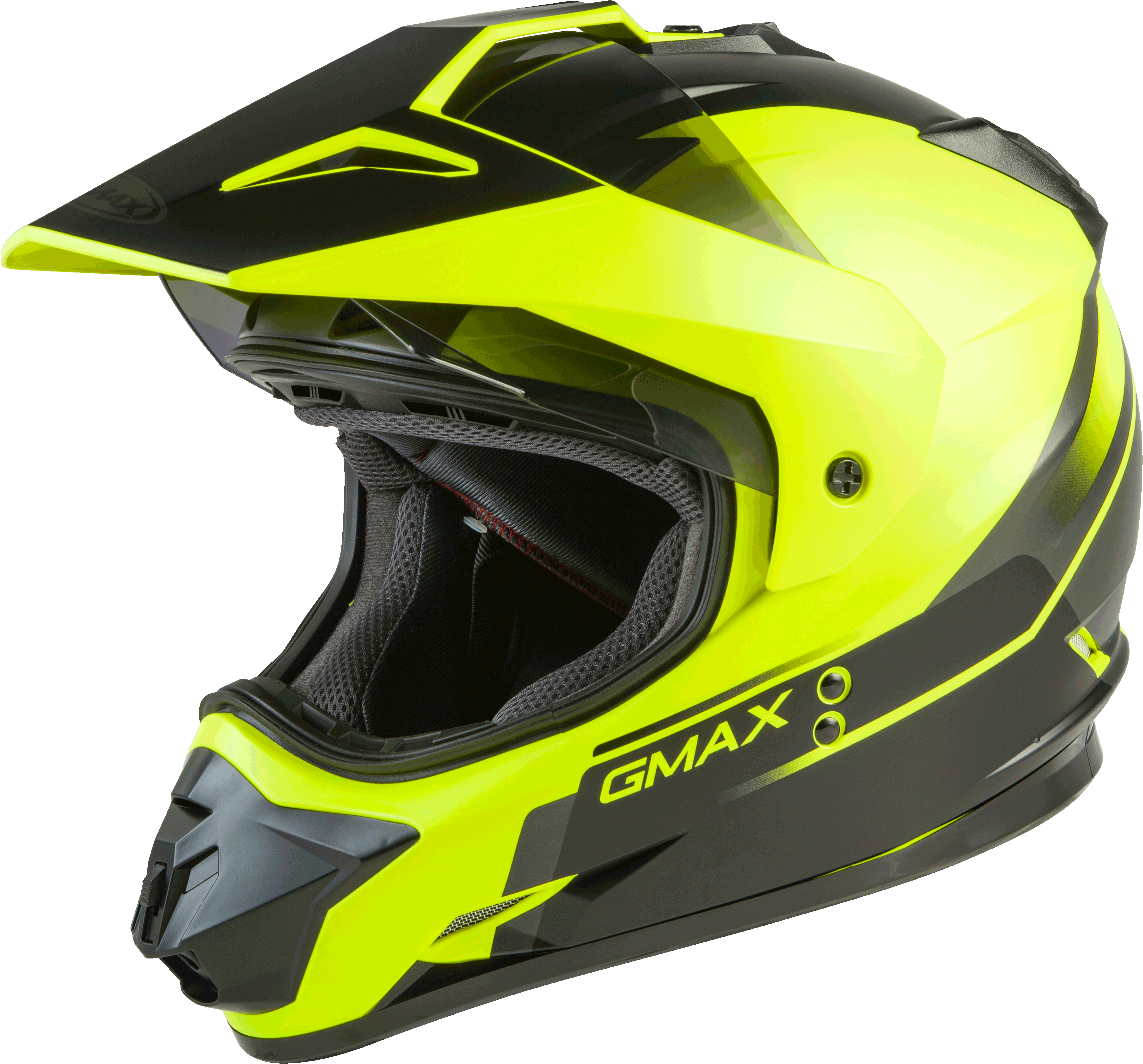 GM-11 DUAL-SPORT SCUD HELMET MATTE HI-VIS/BLACK MD