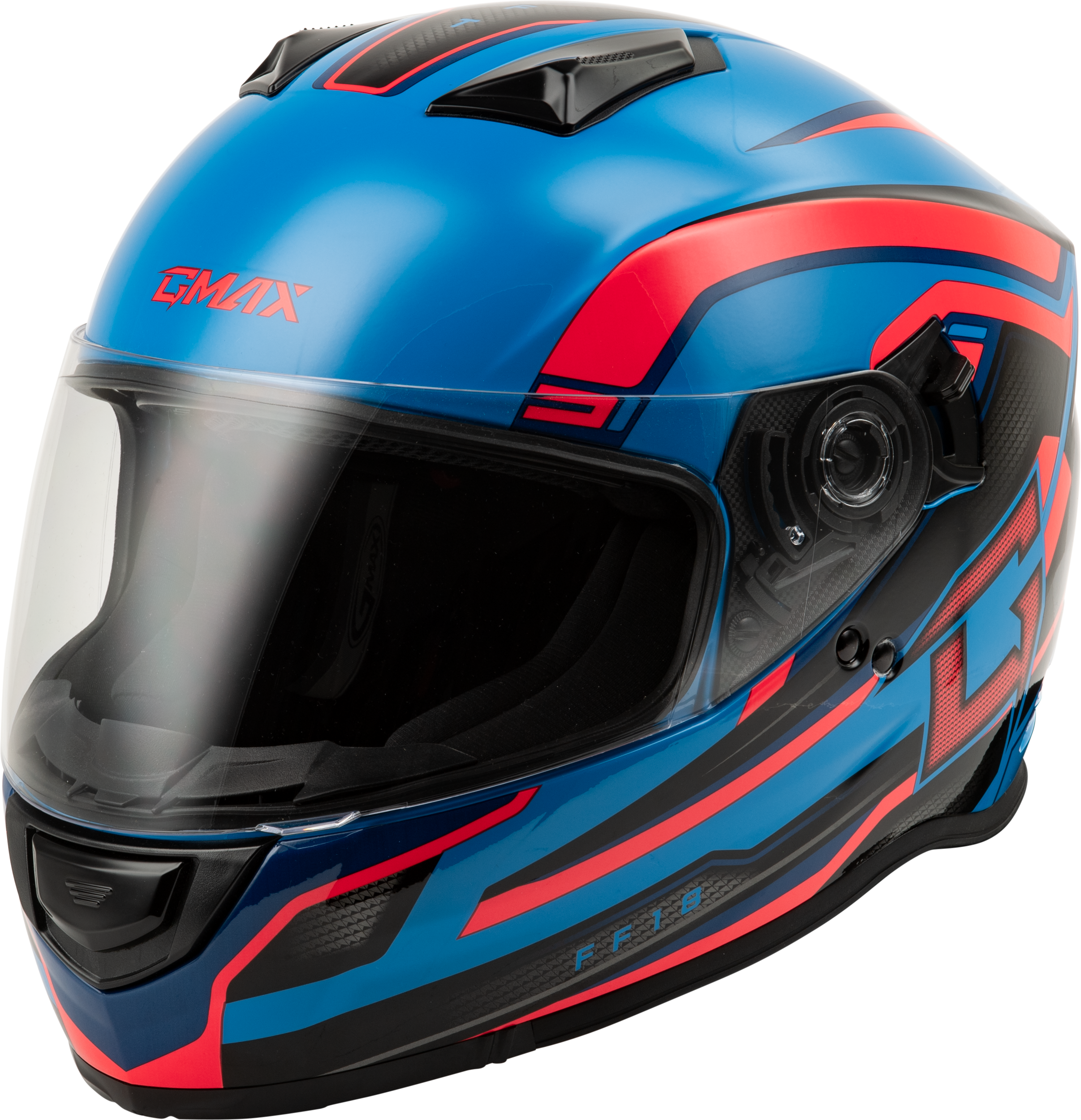 FF-18 DRIFT HELMET BLACK/BLUE/RED SM