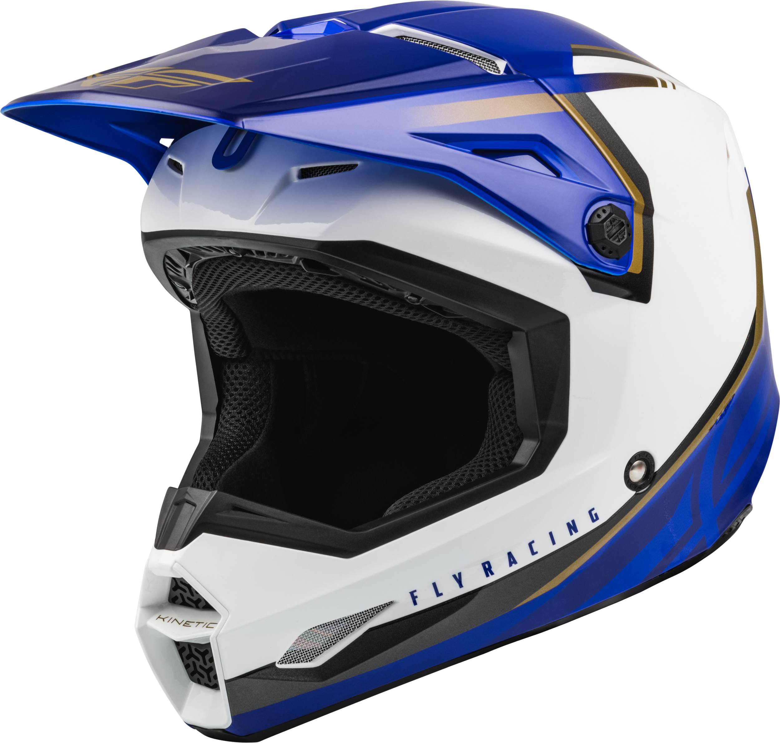 KINETIC VISION HELMET WHITE/BLUE LG