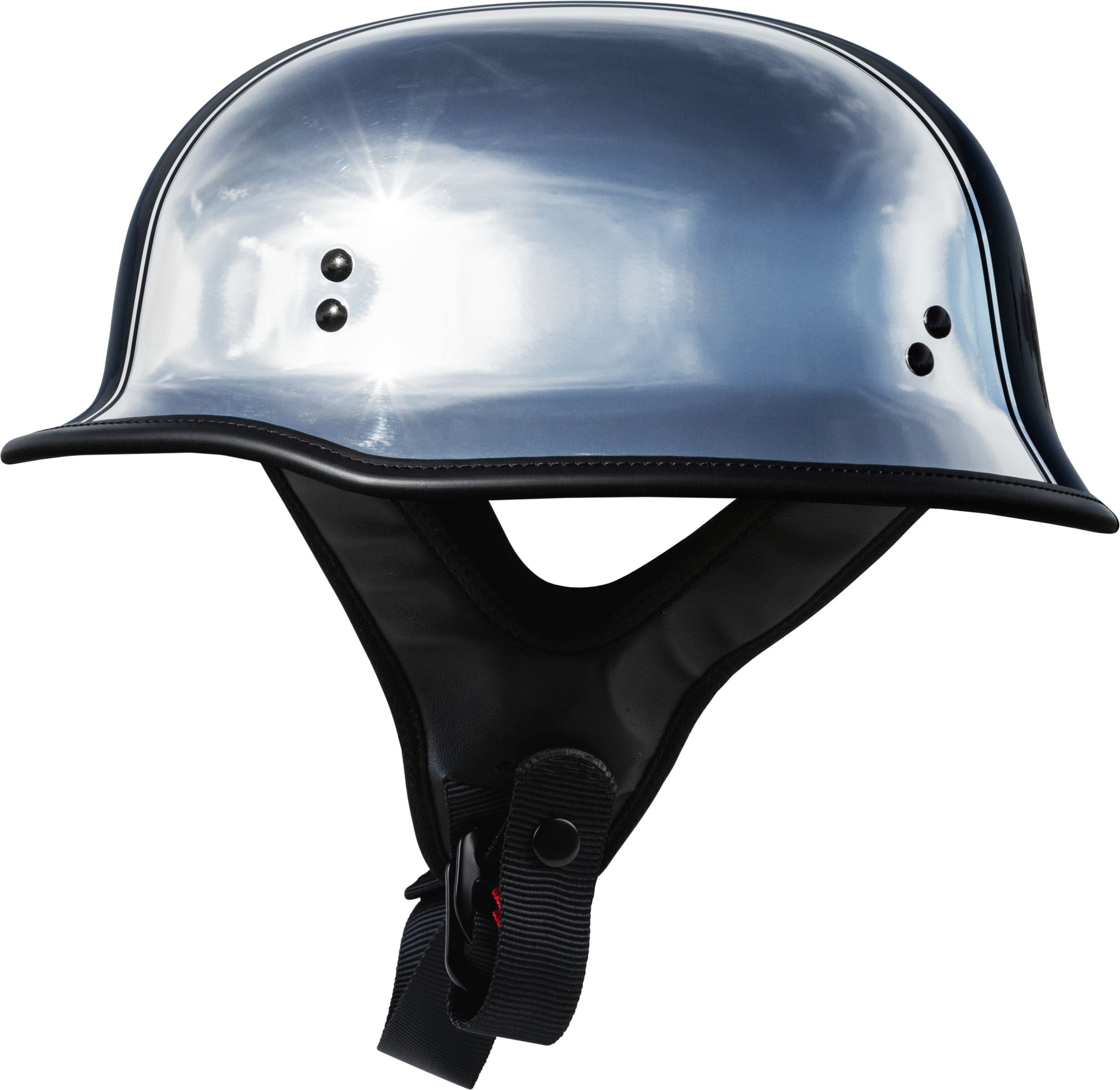 9MM GERMAN BEANIE HELMET CHROME LG