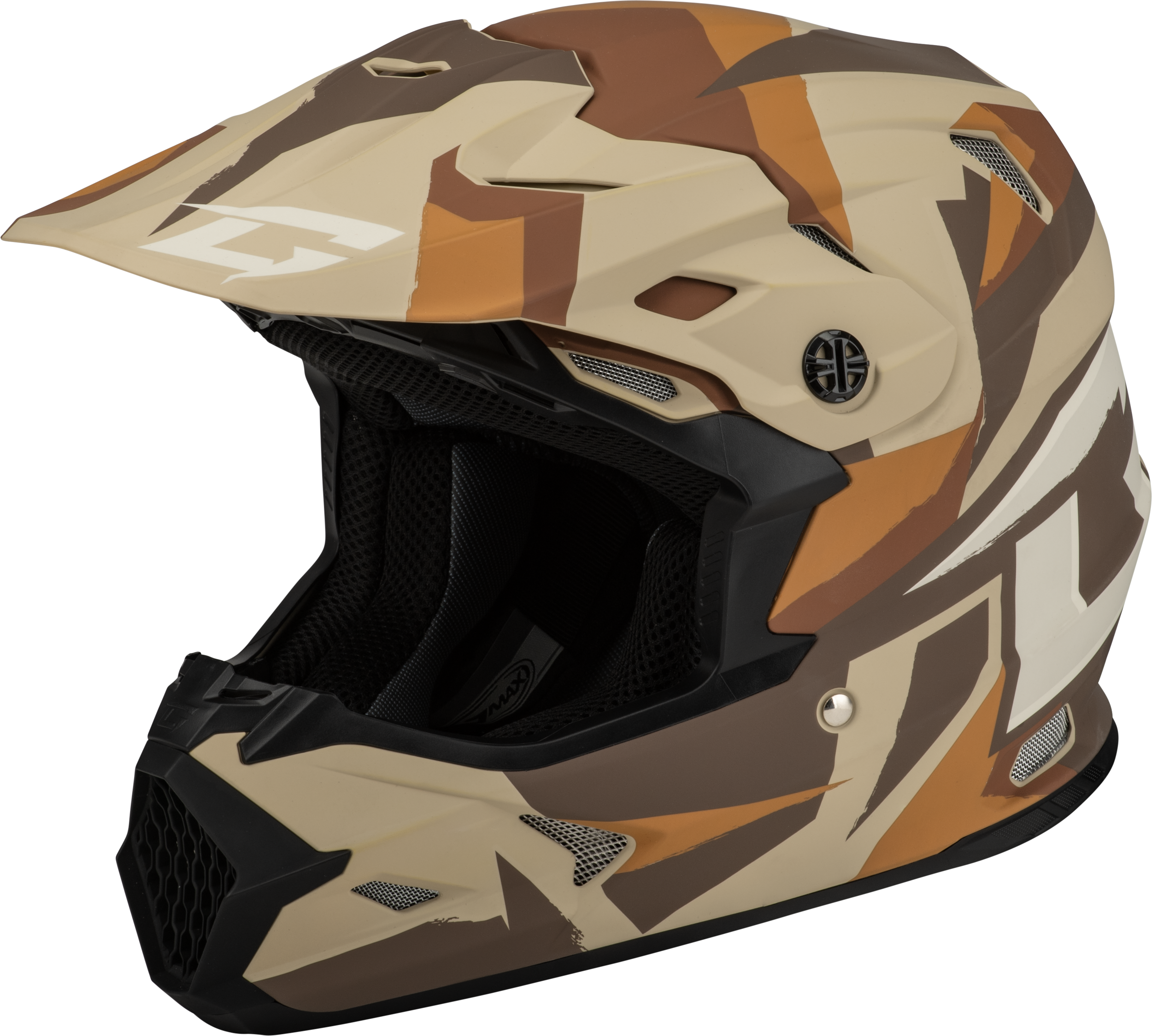 MX-96 SPLINTER HELMET MATTE BROWN/TAN/WHITE  SM