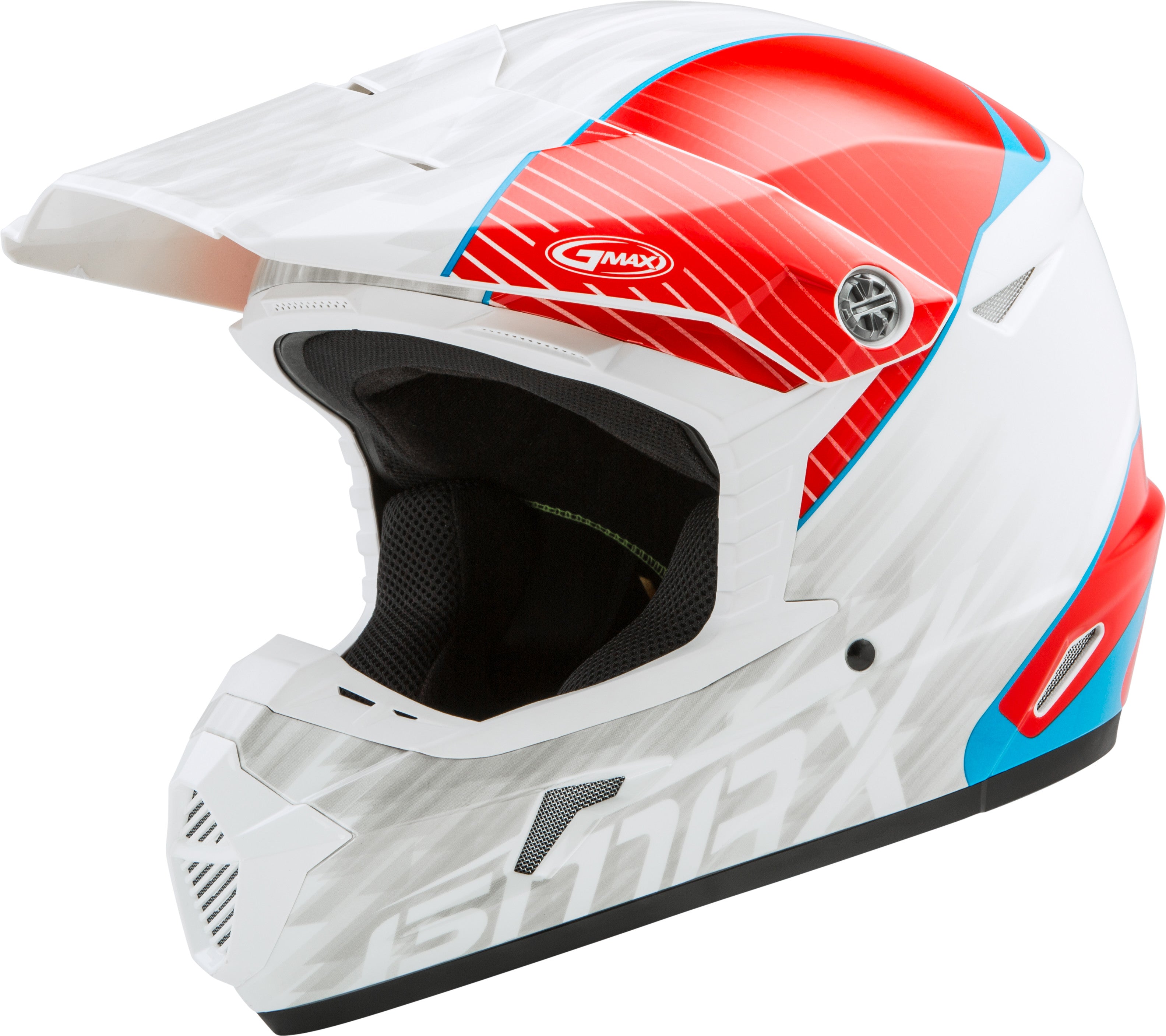 MX-46 OFF-ROAD COLFAX HELMET WHITE/RED/BLUE SM
