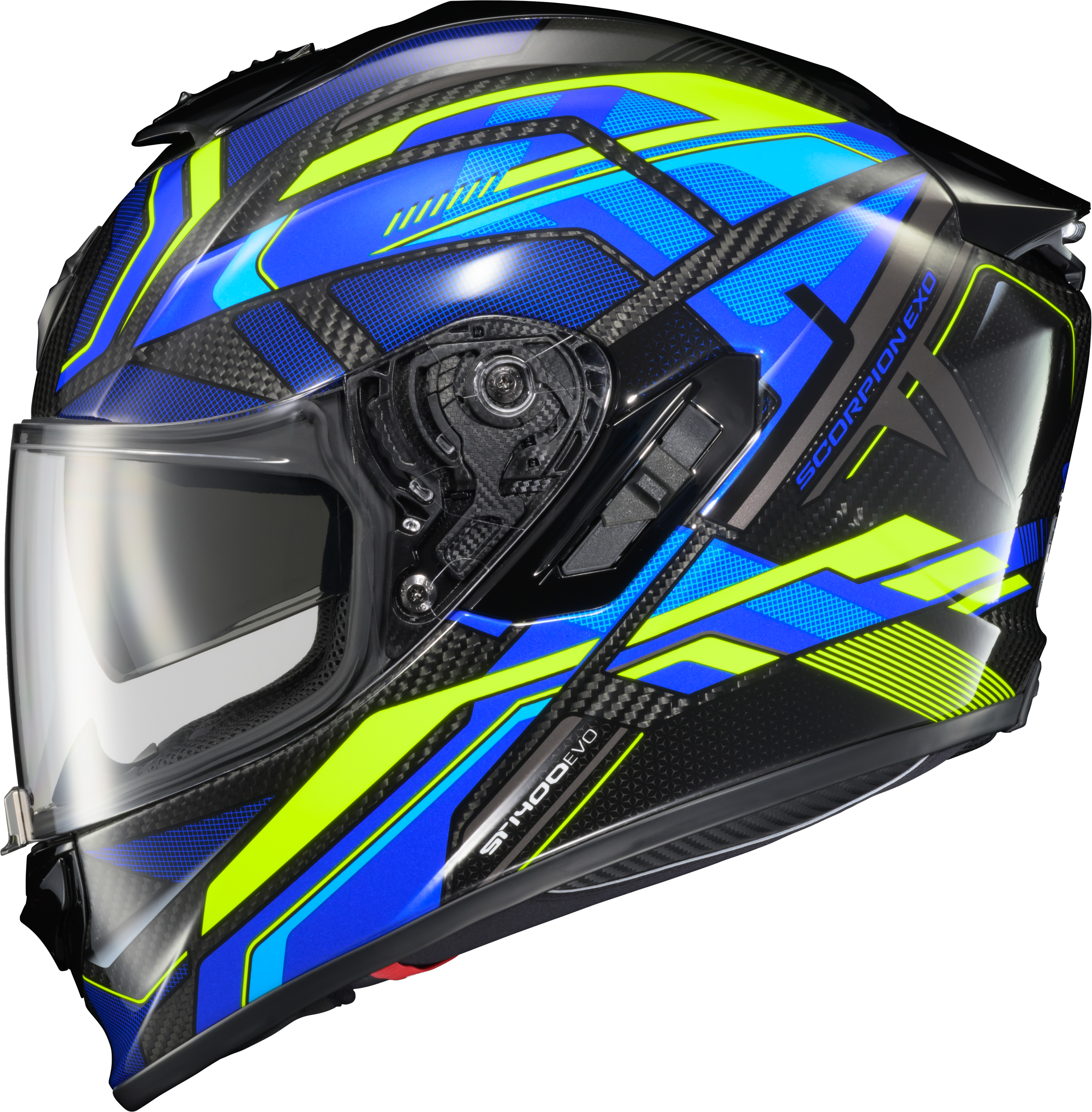EXO-ST1400 EVO CARBON HELMET HEX GLOSS BLUE LG
