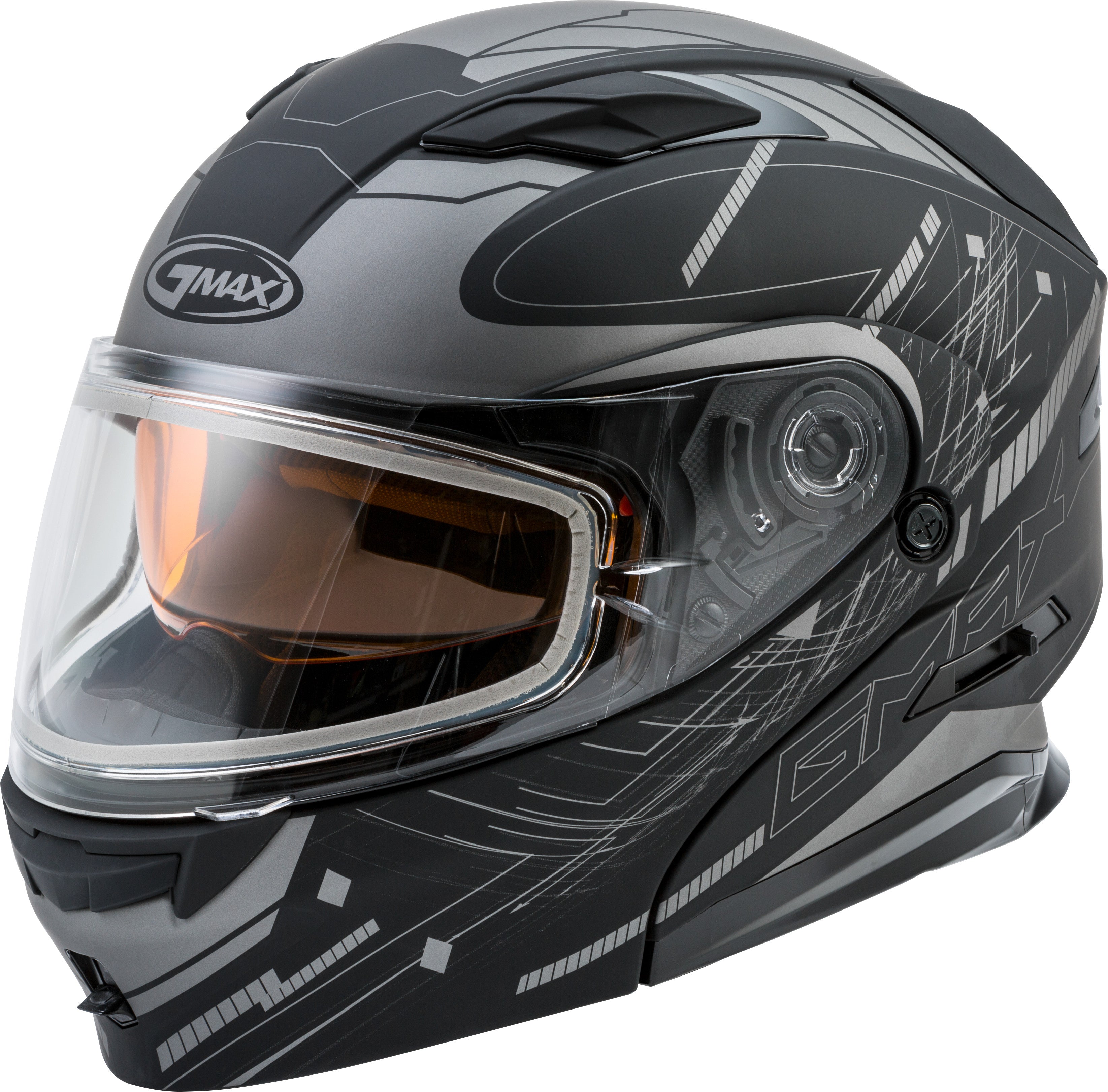 MD-01S MODULAR WIRED SNOW HELMET MATTE BLACK/SILVER LG