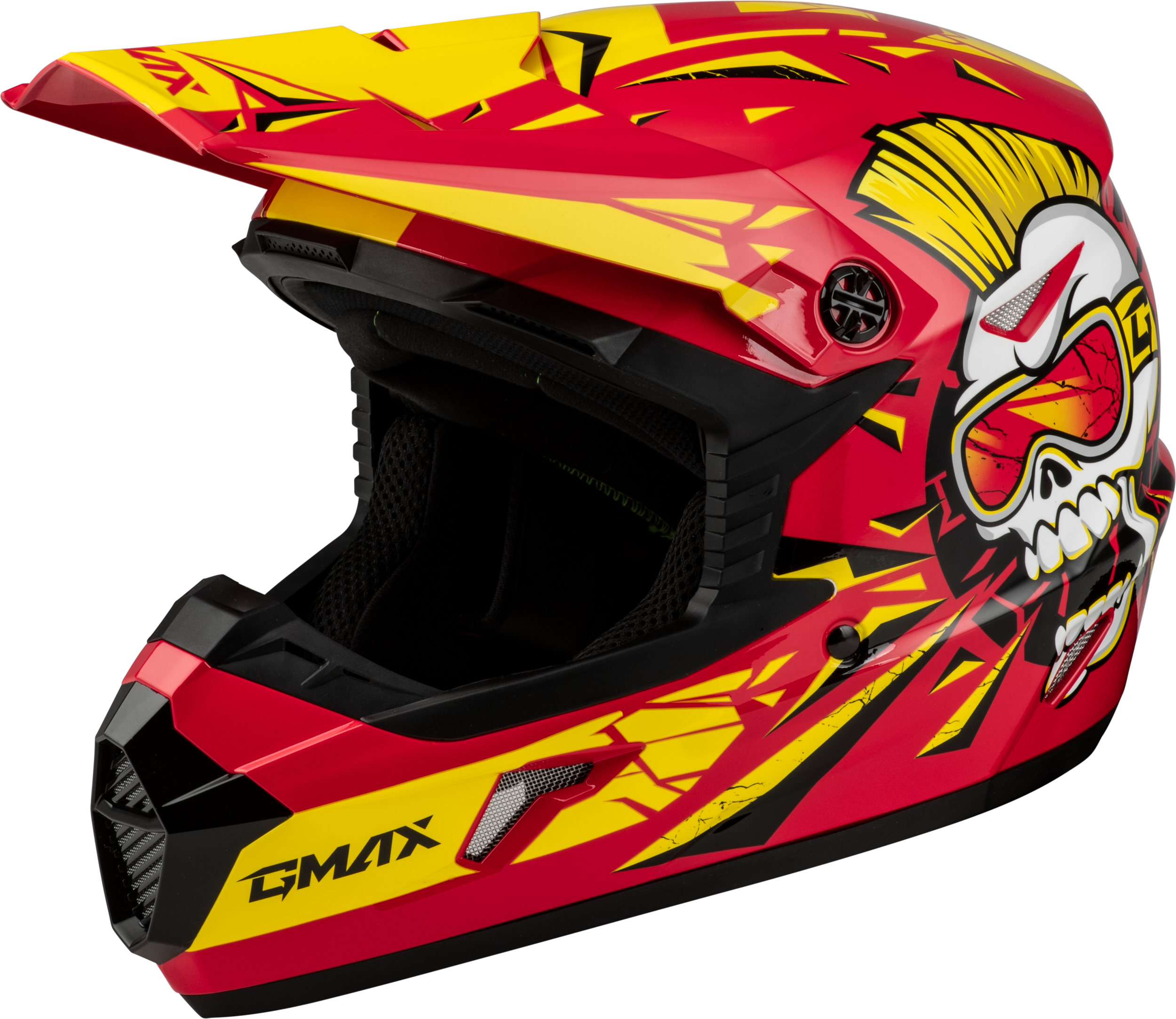 YOUTH MX-46Y UNSTABLE HELMET RED/YELLOW YM