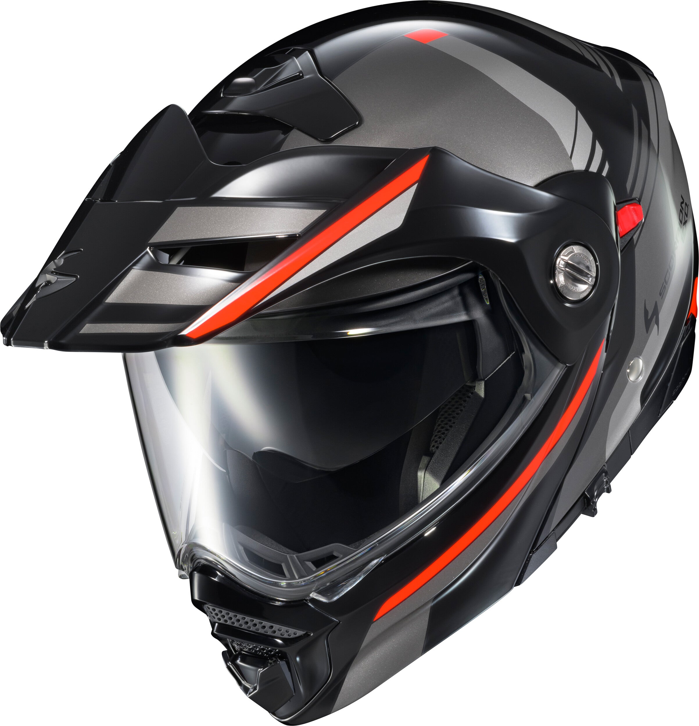 EXO-AT960 MODULAR HELMET MONK BLACK/RED LG