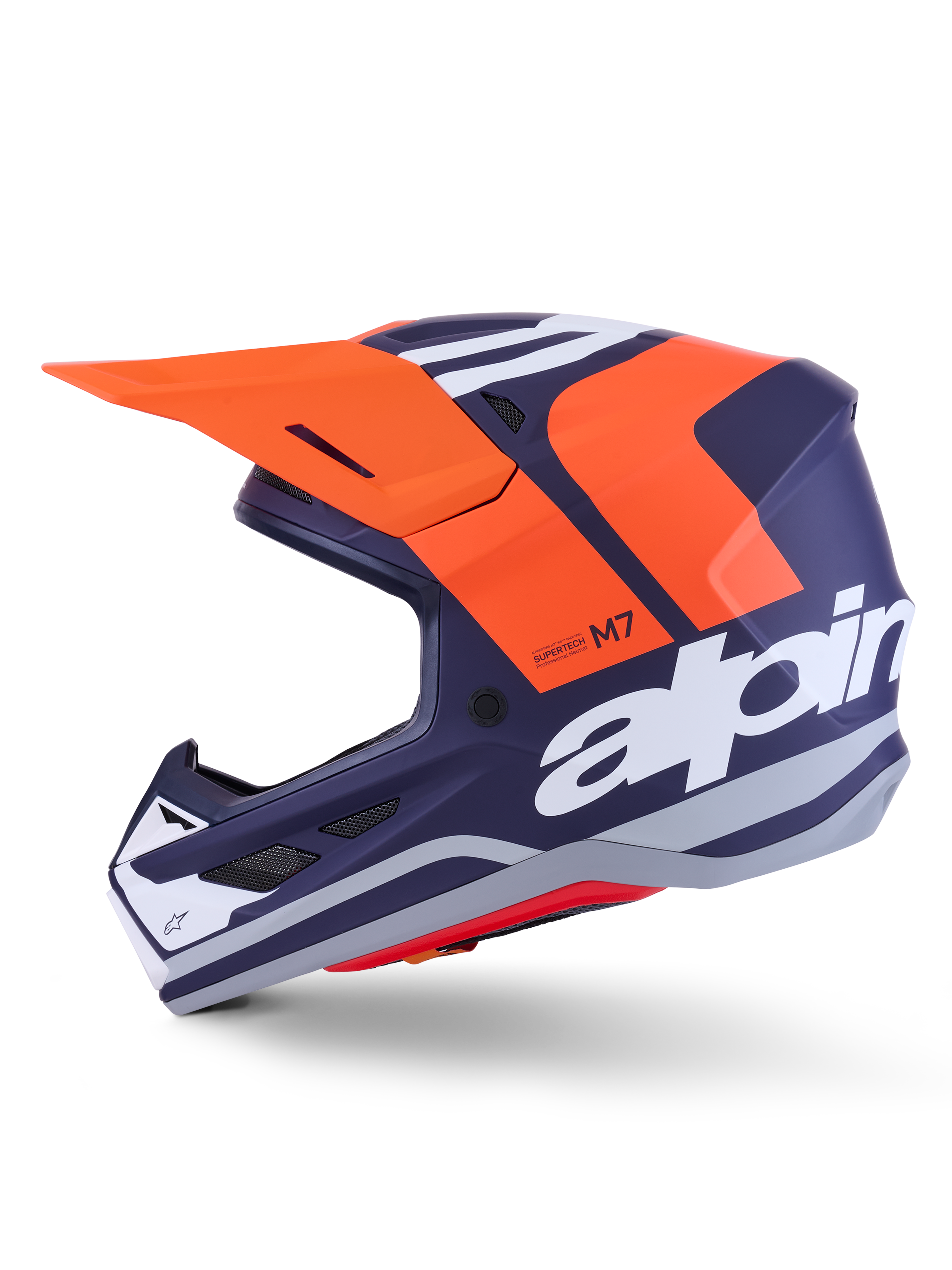 SM7 CORE HELMET ORNG/BLUE MATT LG