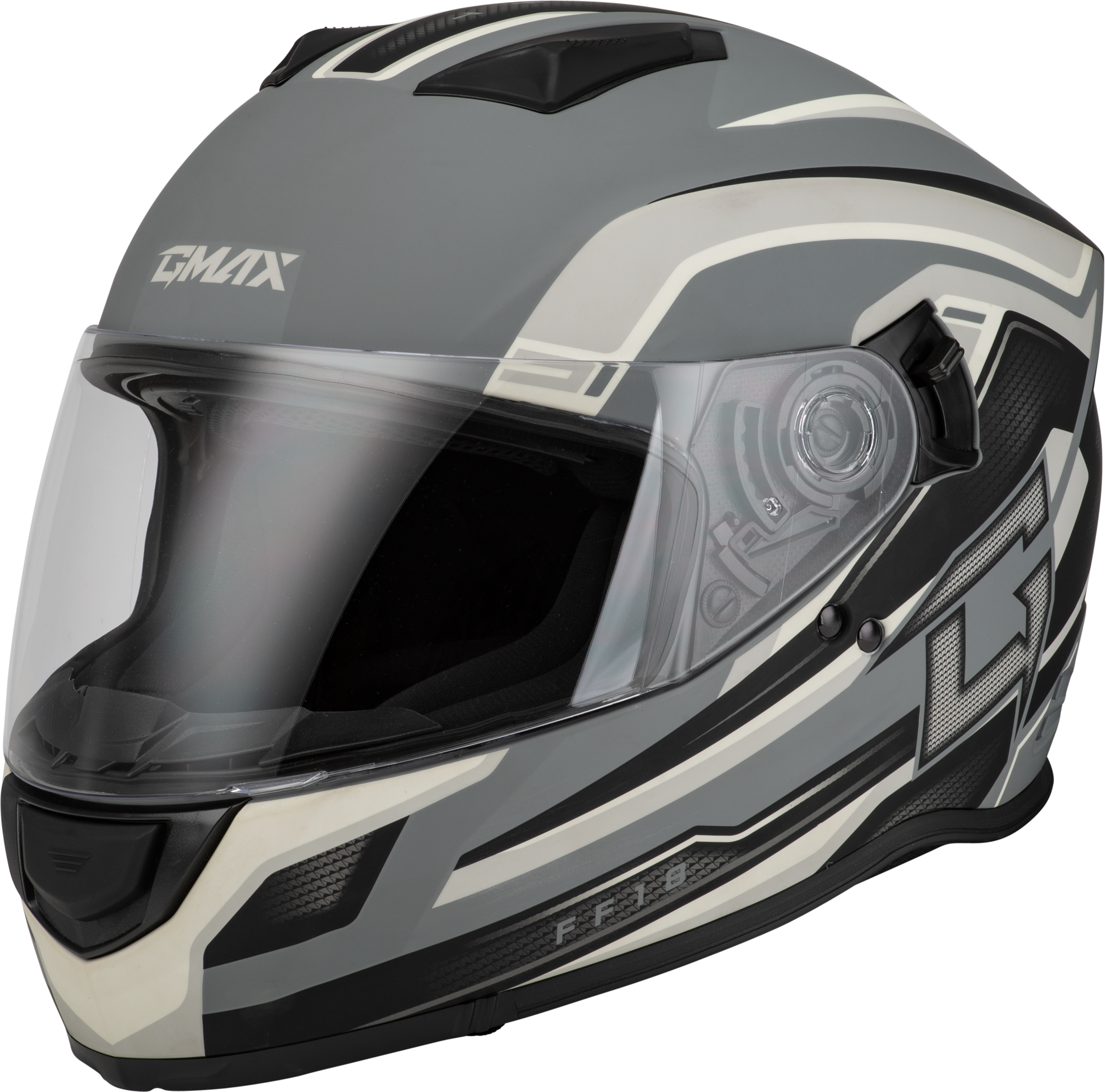 FF-18 DRIFT HELMET MATTE GREY/SILVER/BLACK 3X