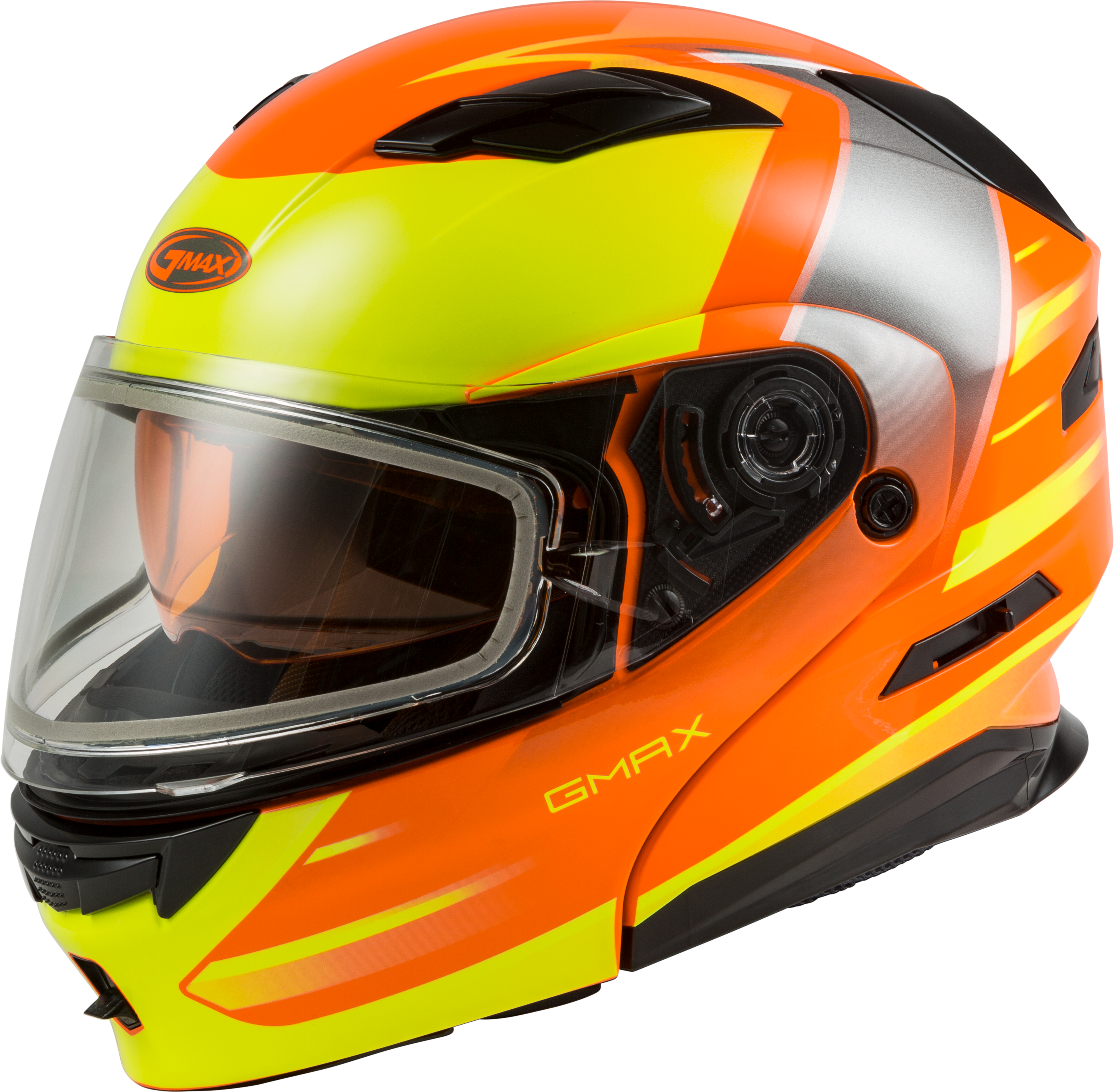 MD-01S MODULAR SNOW HELMET DESCENDANT NEON ORG/HI-VIS SM