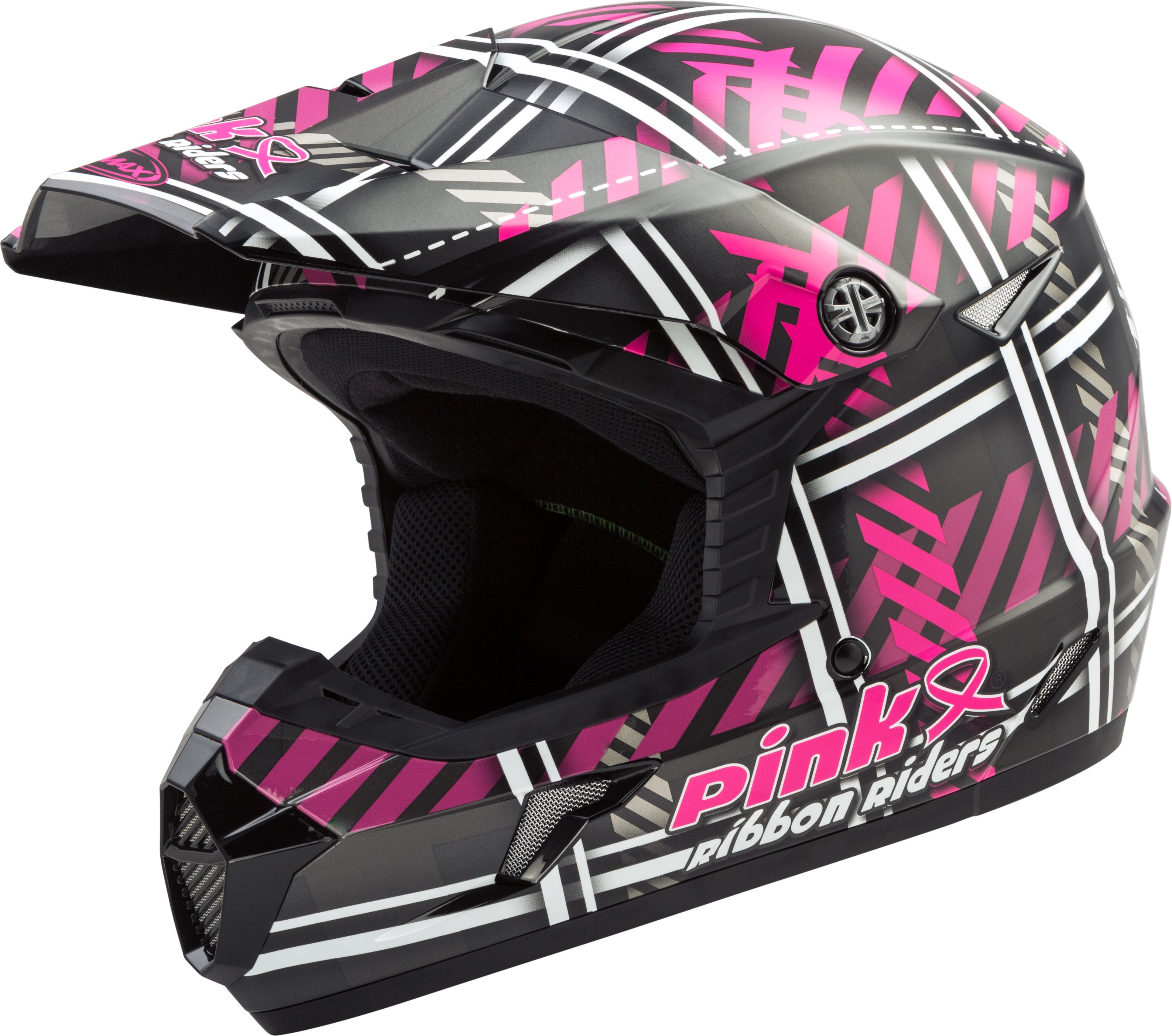 MX-46 OFF-ROAD PINK RIBBON RIDERS HELMET BLACK/PINK LG