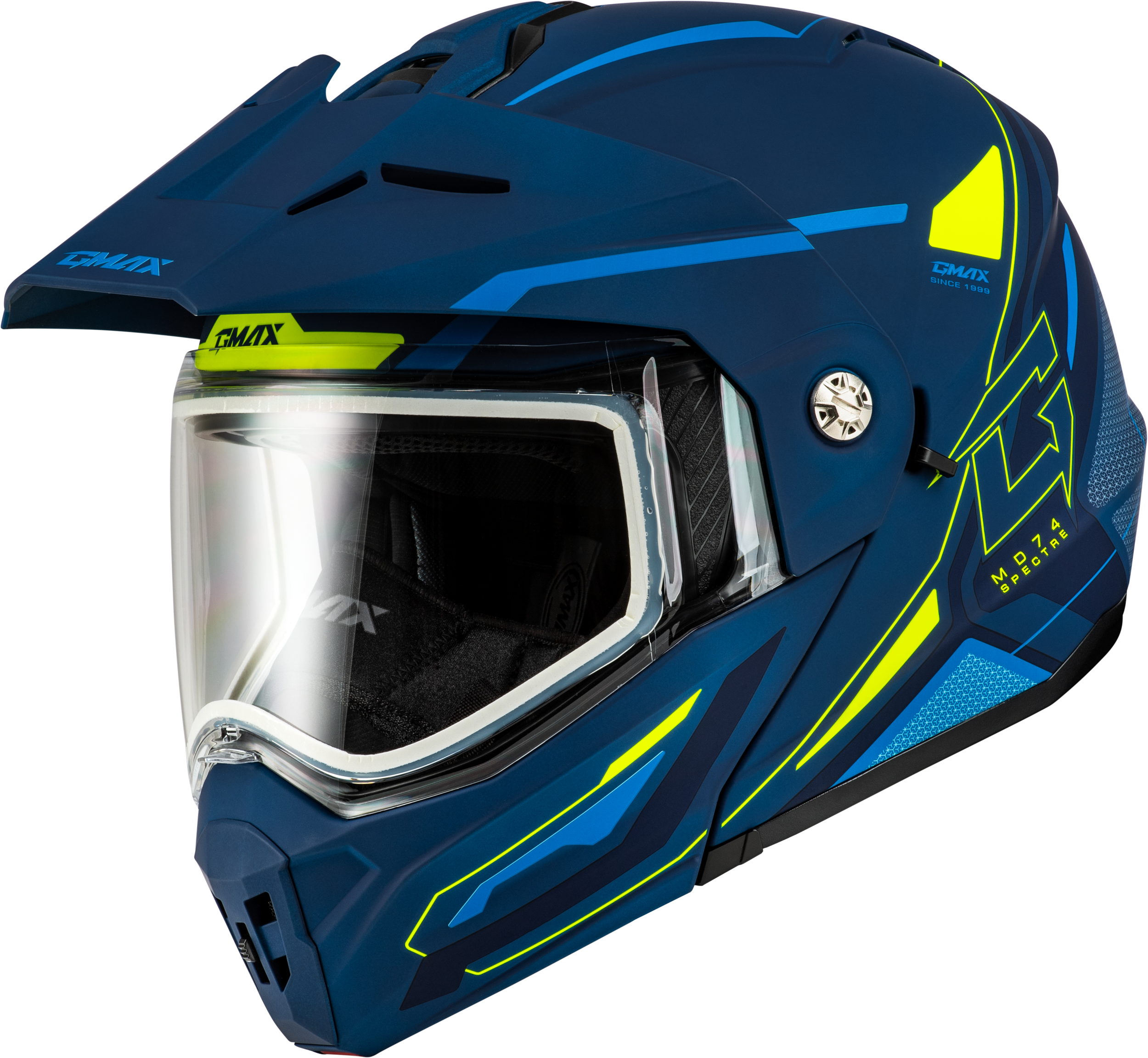 MD-74S SPECTRE SNOW HELMET MATTE BLUE/GREEN XL