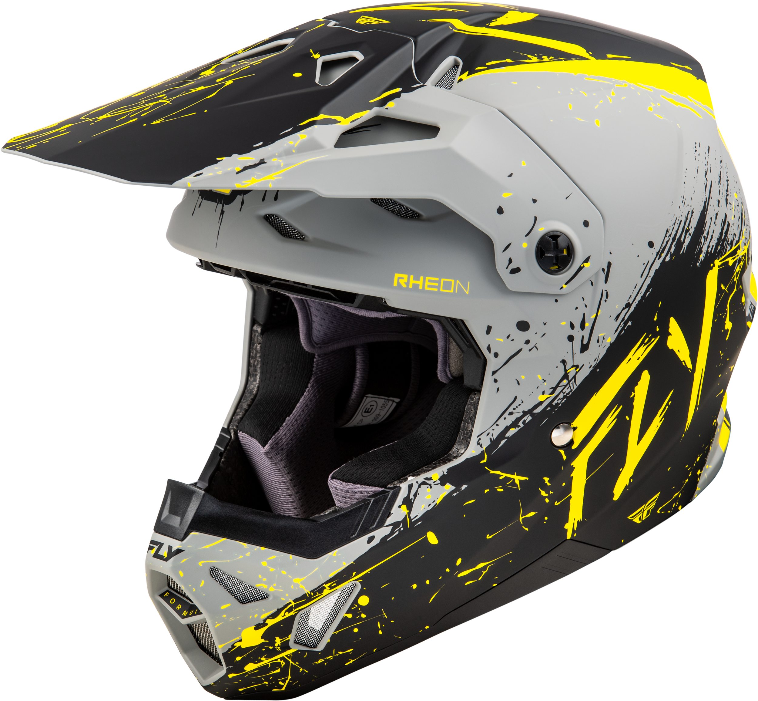 FORMULA CP MANIC HELMET MATTE GREY/BLACK/YELLOW XL
