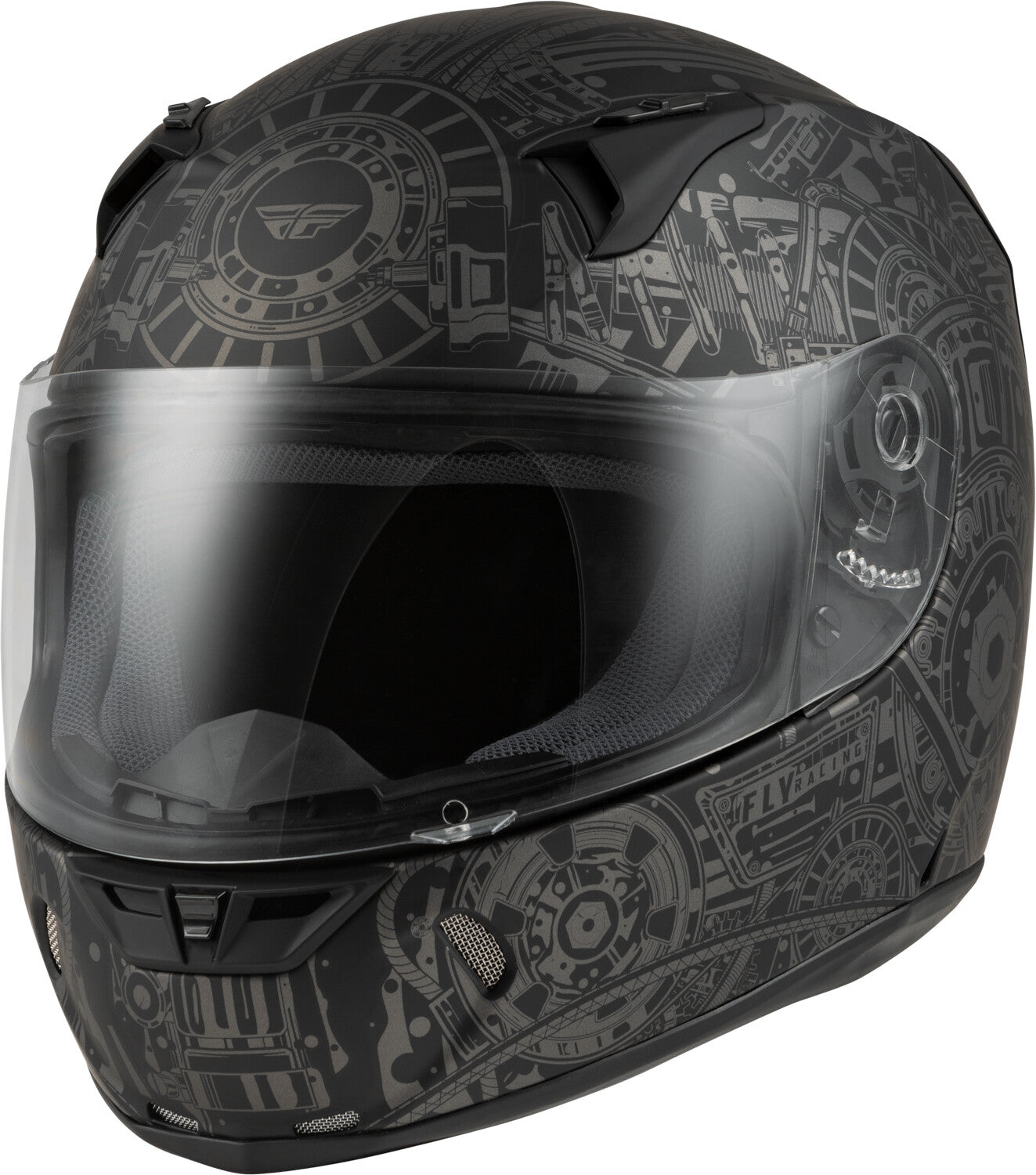 REVOLT MATRIX HELMET MATTE GREY/BLACK SM