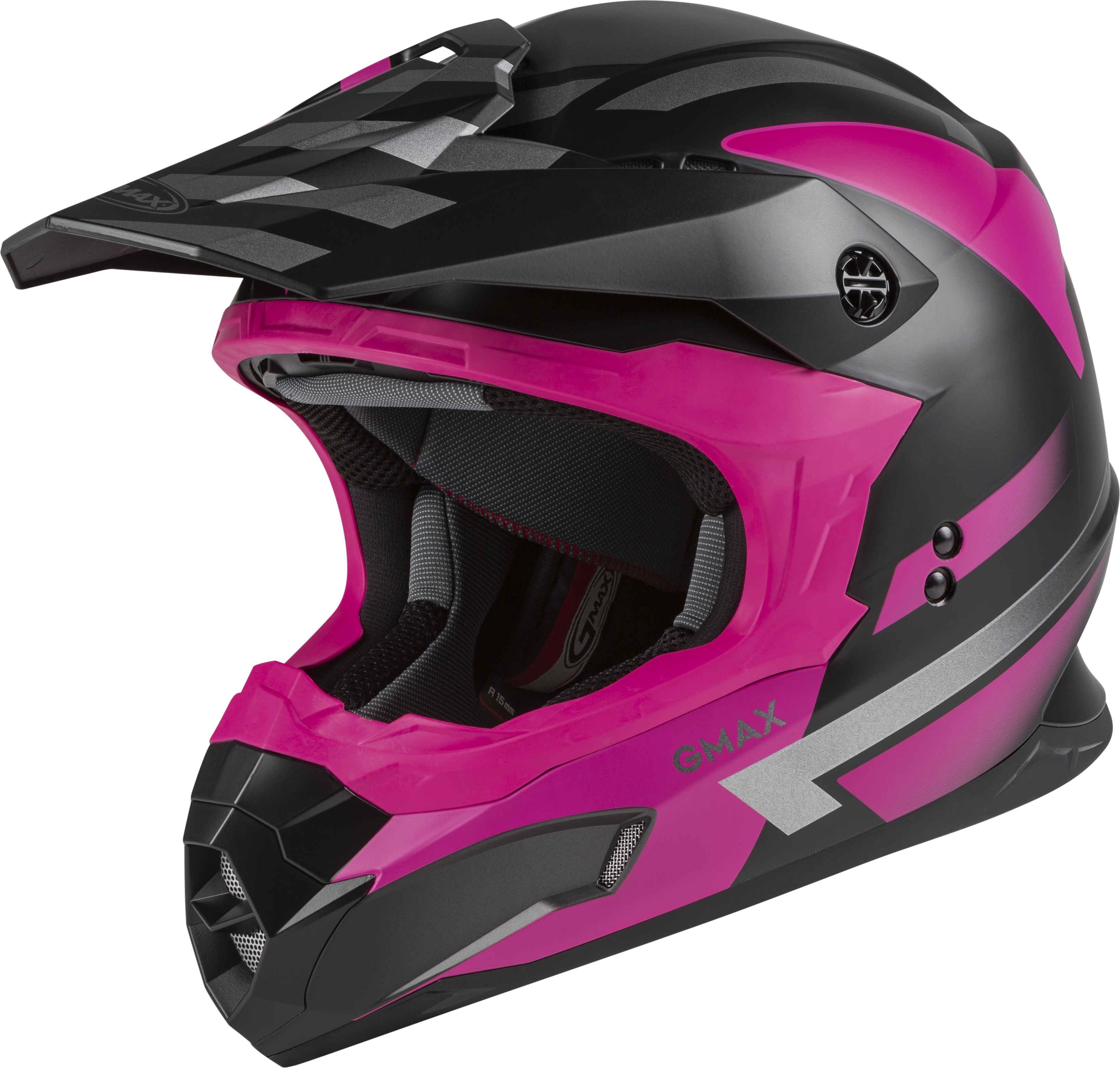 MX-86 OFF-ROAD FAME HELMET MATTE BLACK/PINK/SILVER XS