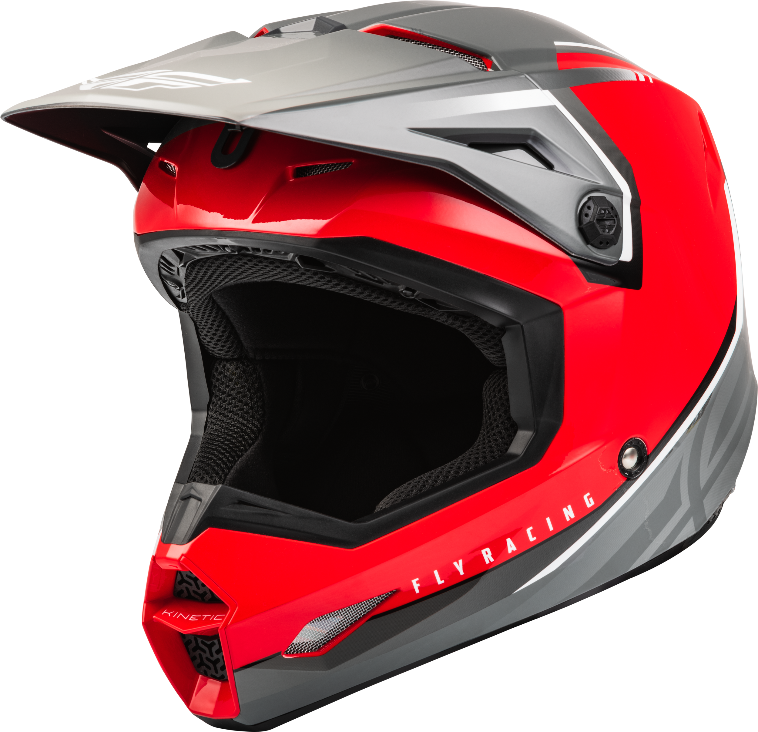 YOUTH KINETIC VISION HELMET RED/GREY YM
