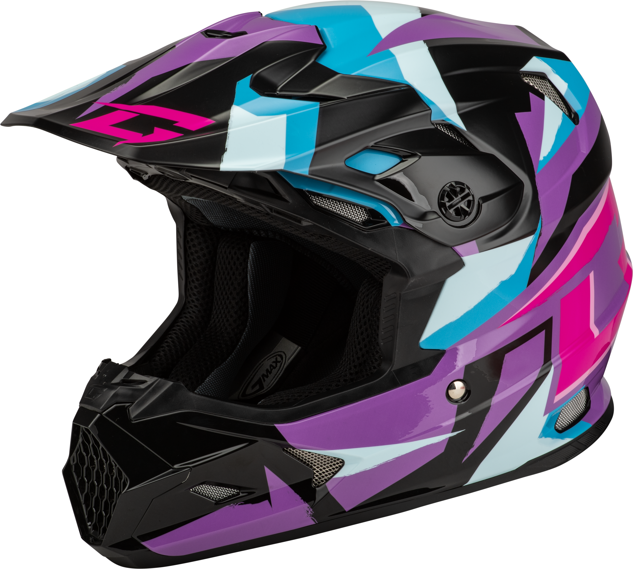 MX-96 SPLINTER HELMET BLACK/PURPLE/BLUE LG