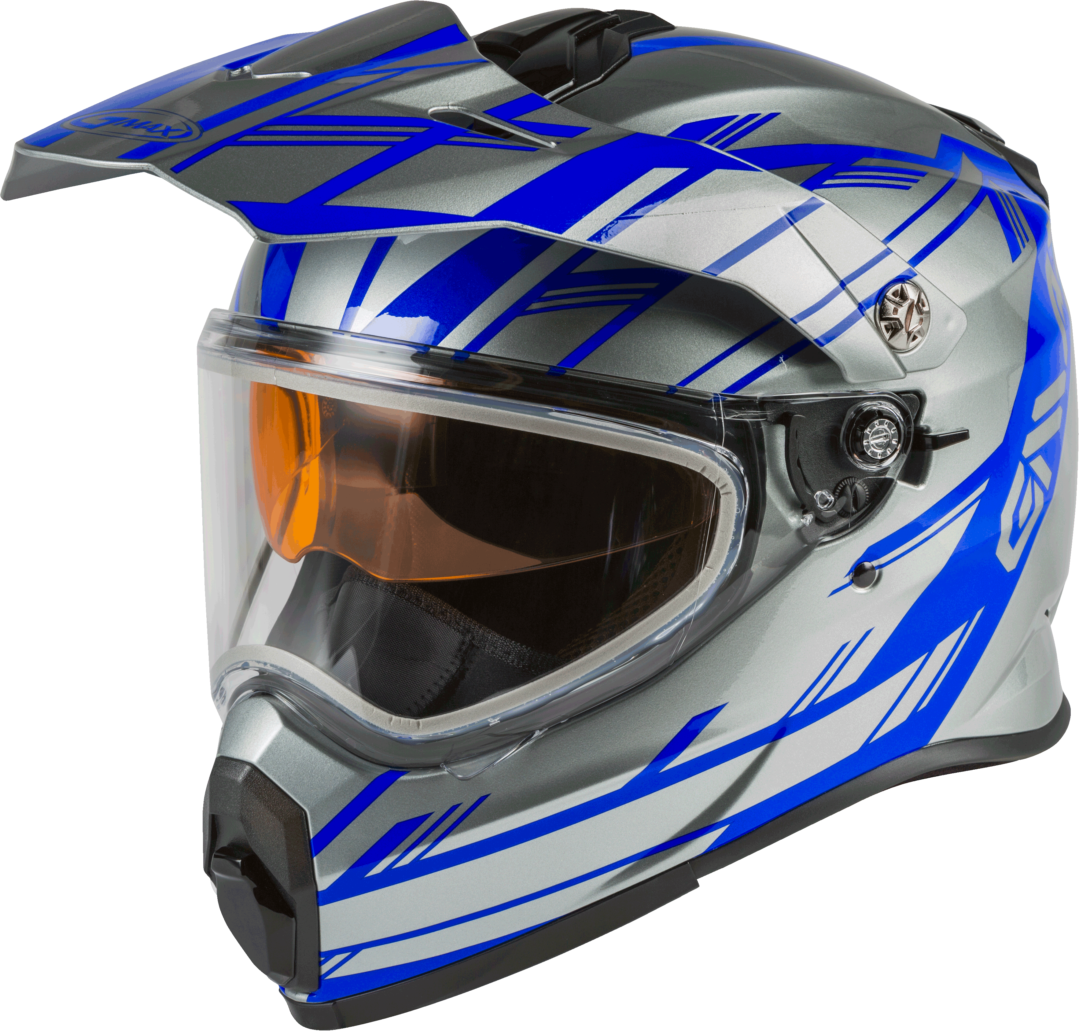 AT-21S ADVENTURE EPIC SNOW HELMET SILVER/BLUE MD
