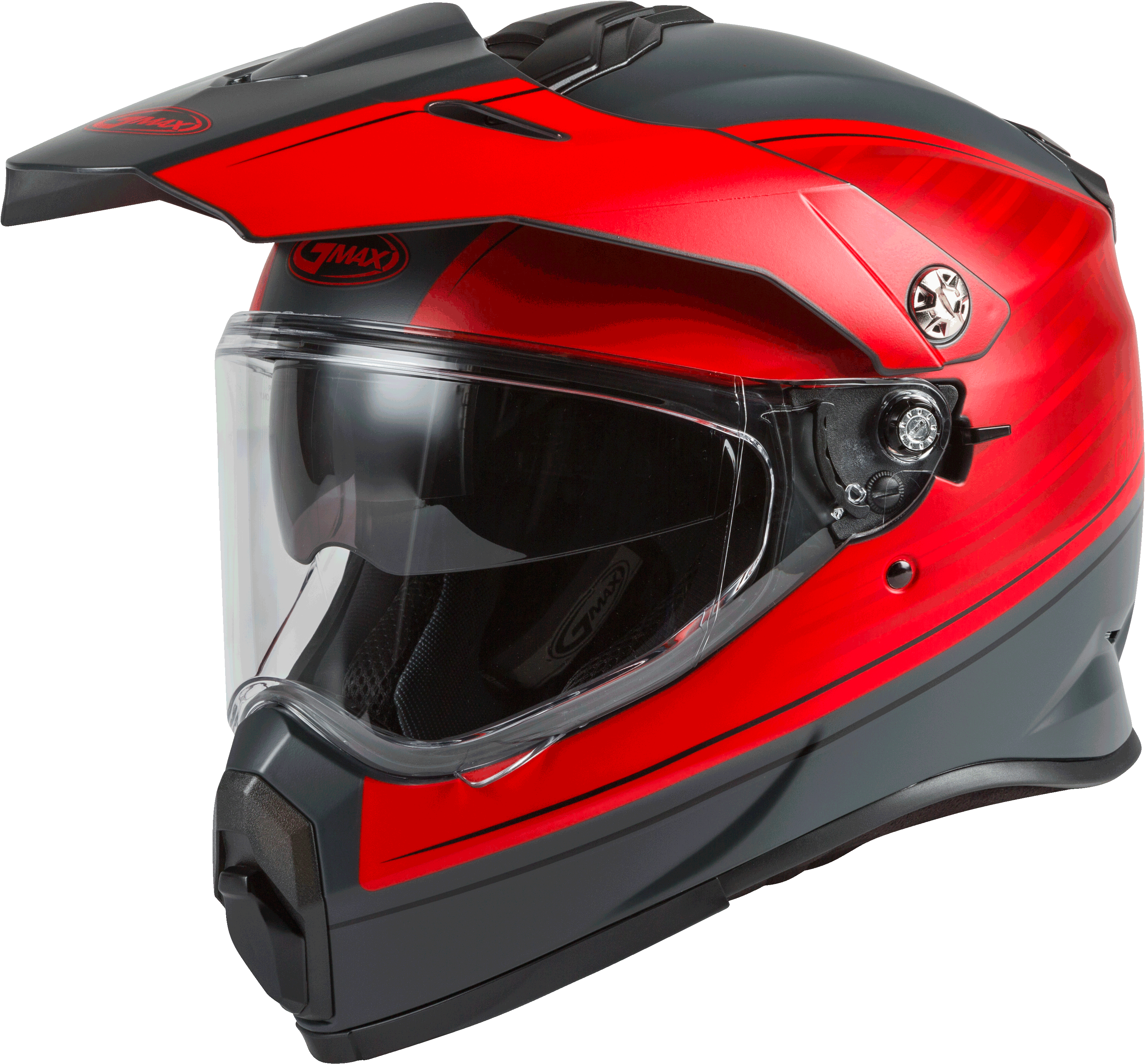 AT-21 ADVENTURE RALEY HELMET MATTE GREY/RED LG