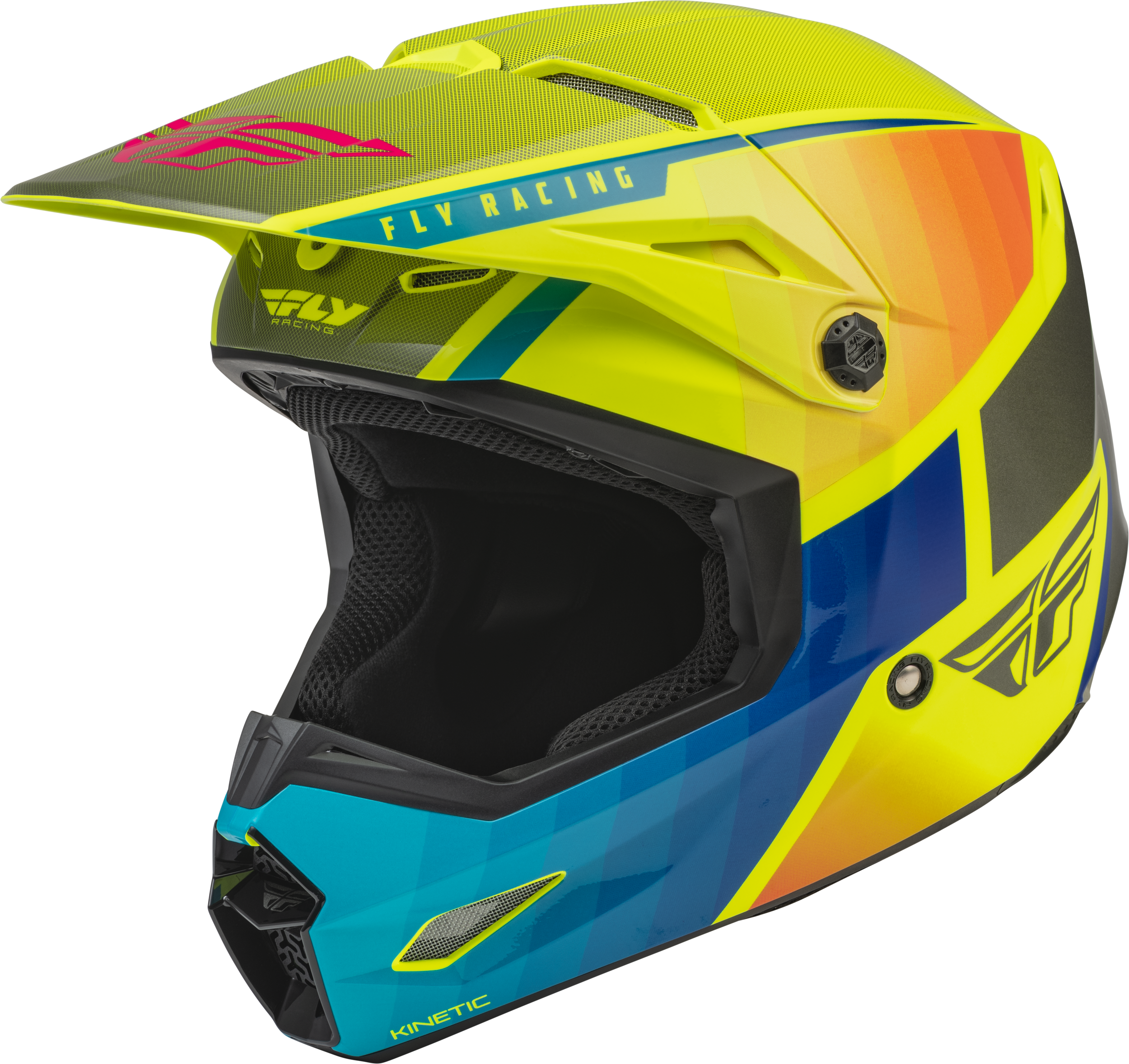 KINETIC DRIFT HELMET BLUE/HI-VIS/CHARCOAL XL