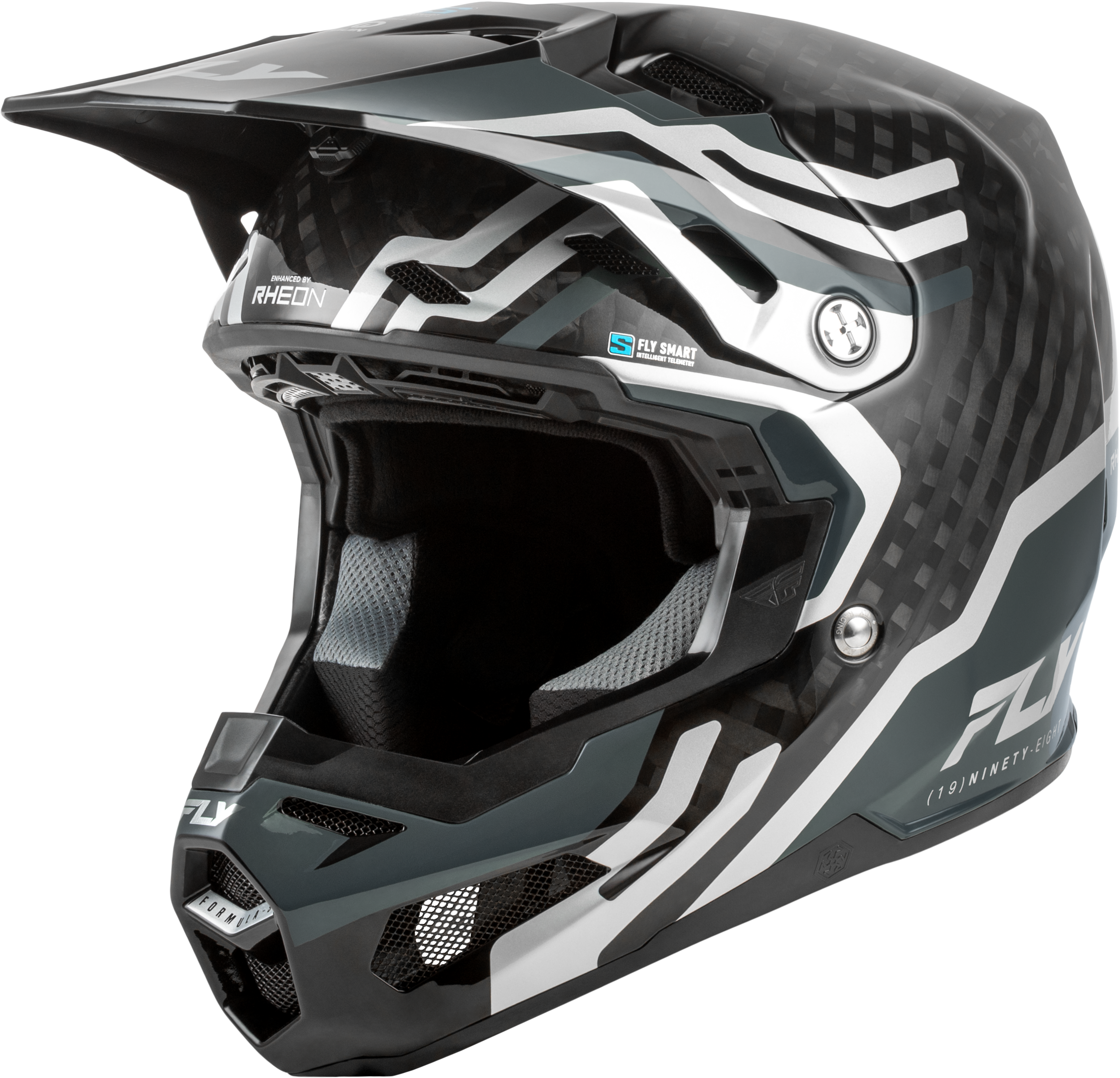 YTH FORMULA S CARBON BYTE HLMT BLACK CARBON/GREY/SILVER YL
