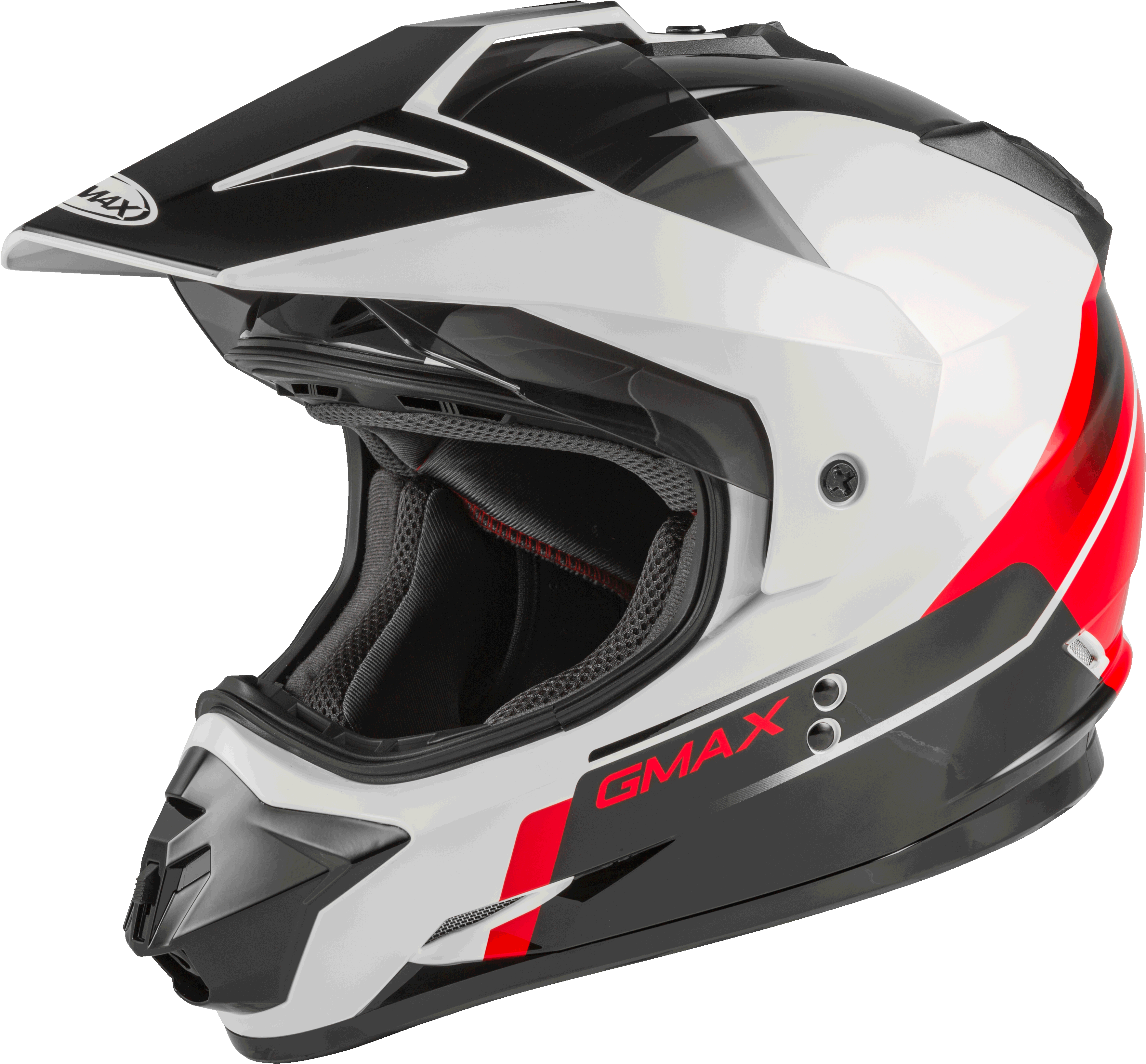 GM-11 DUAL-SPORT SCUD HELMET HELMET BLACK/WHITE/RED 2X
