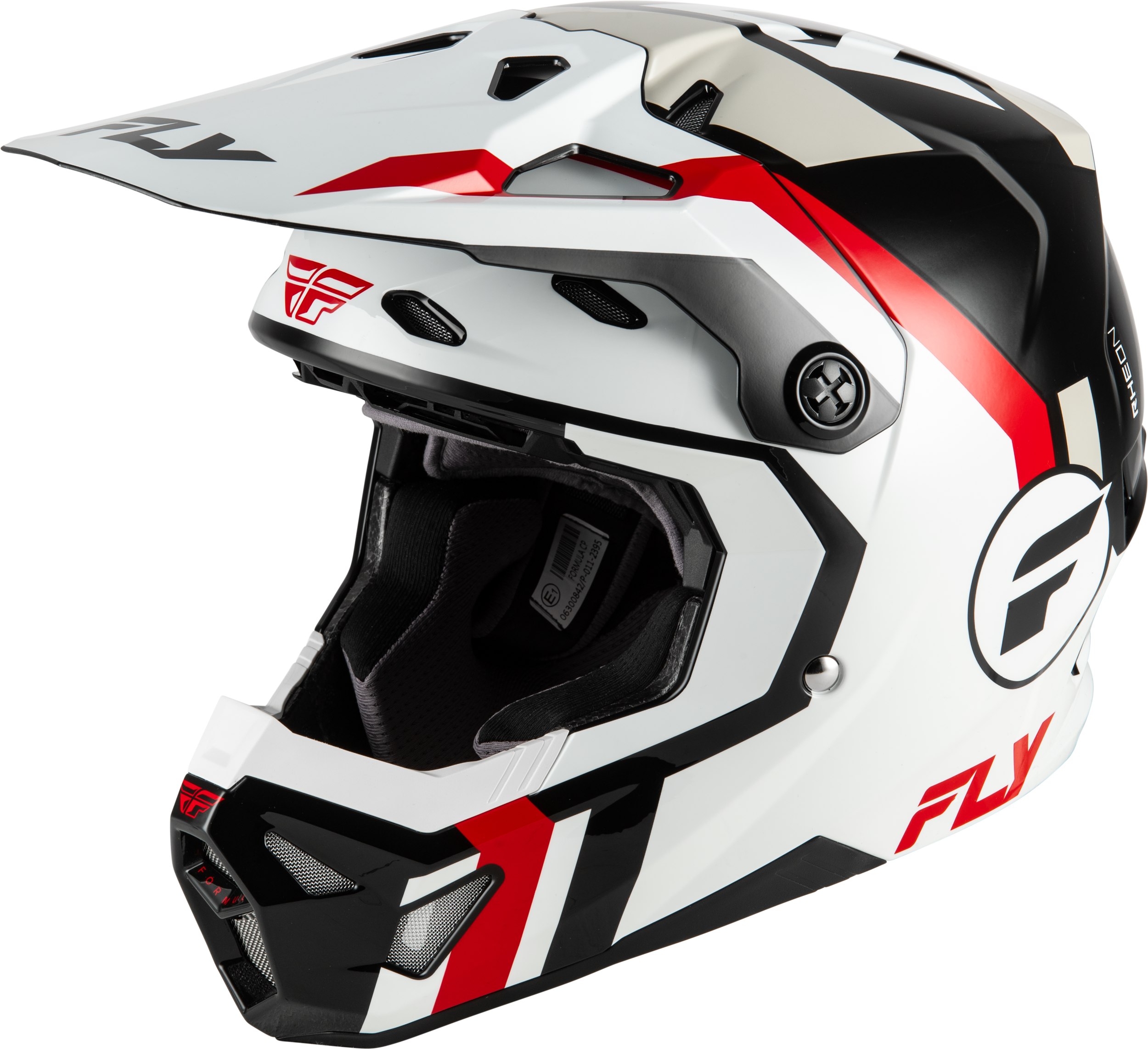 FORMULA CP SEAL HELMET WHITE/BLACK/RED LG