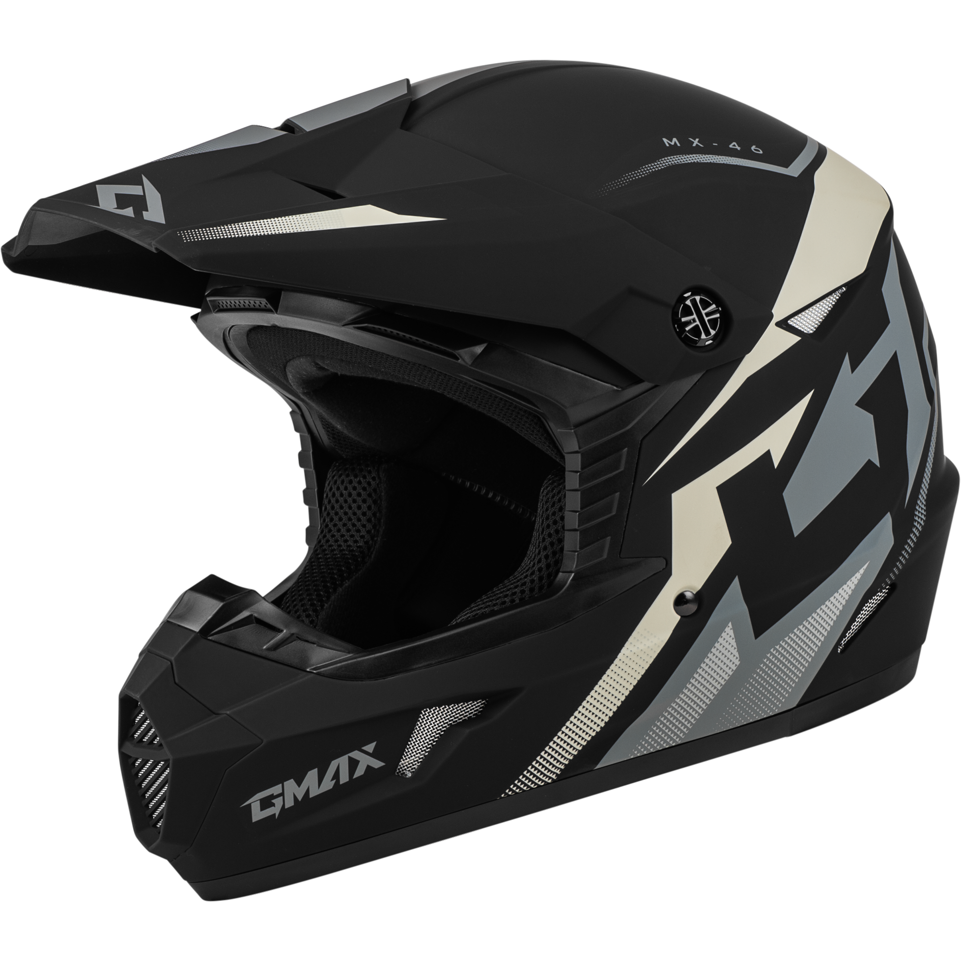 MX-46 COMPOUND HELMET MATTE BLACK/GREY/WHITE LG