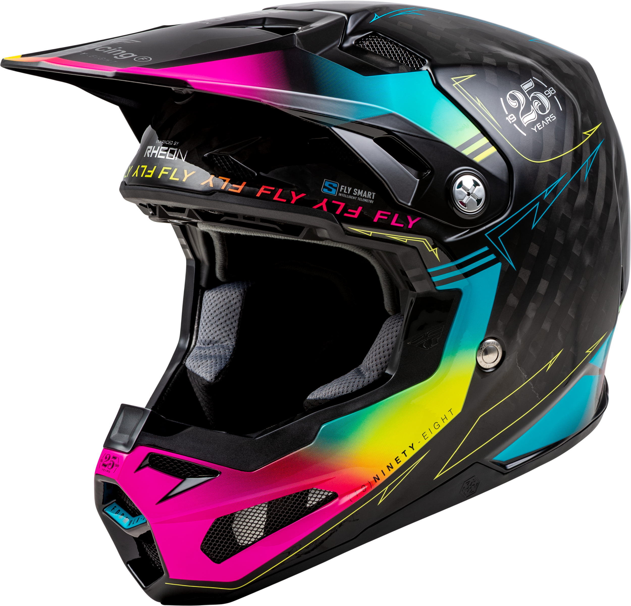 FORMULA S CARBON LEGACY HELMET BLACK/ELECTRIC BLU/FUSCHIA 2X