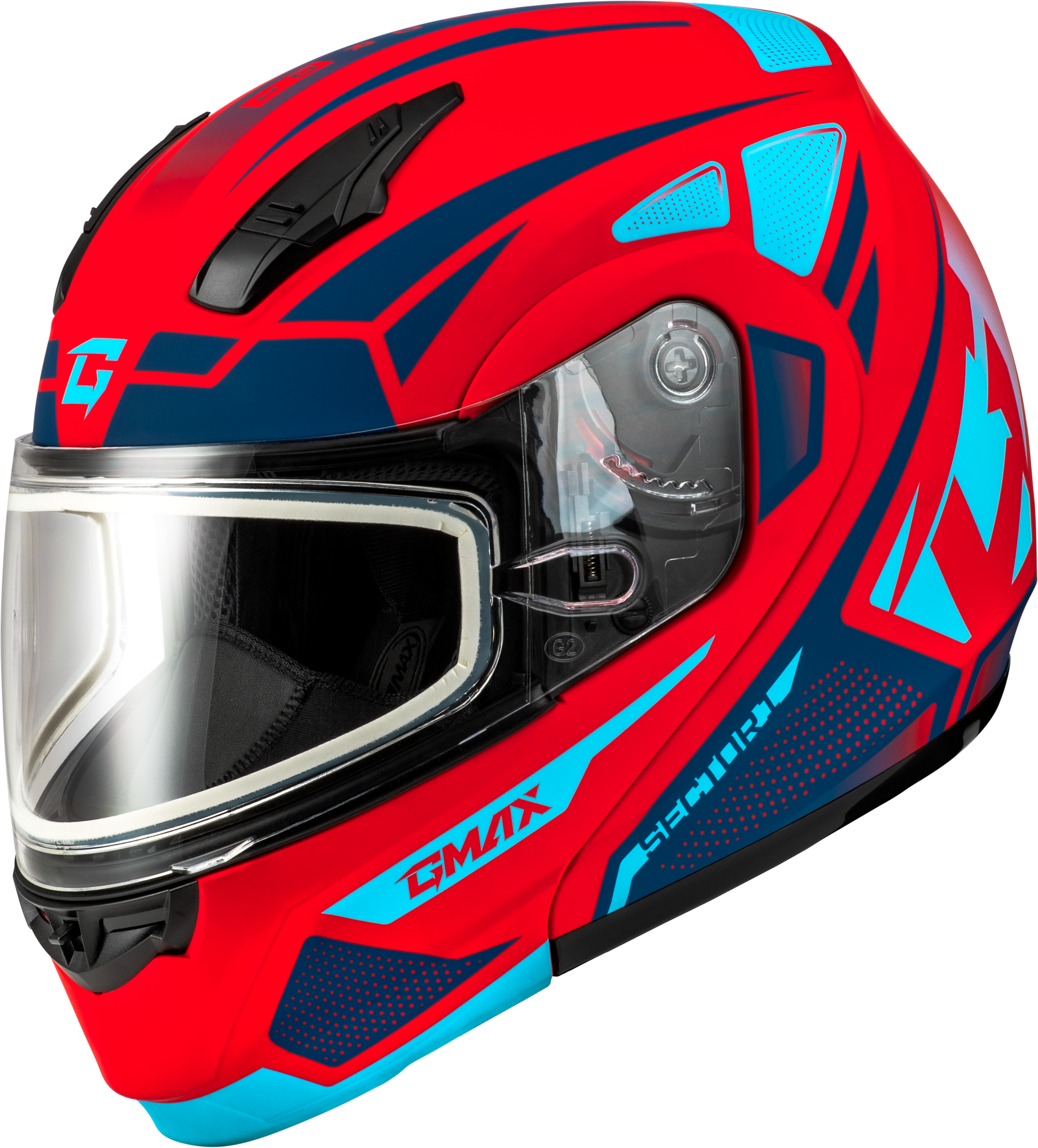 MD-04S SECTOR SNOW HELMET MATTE RED/BLUE 2X