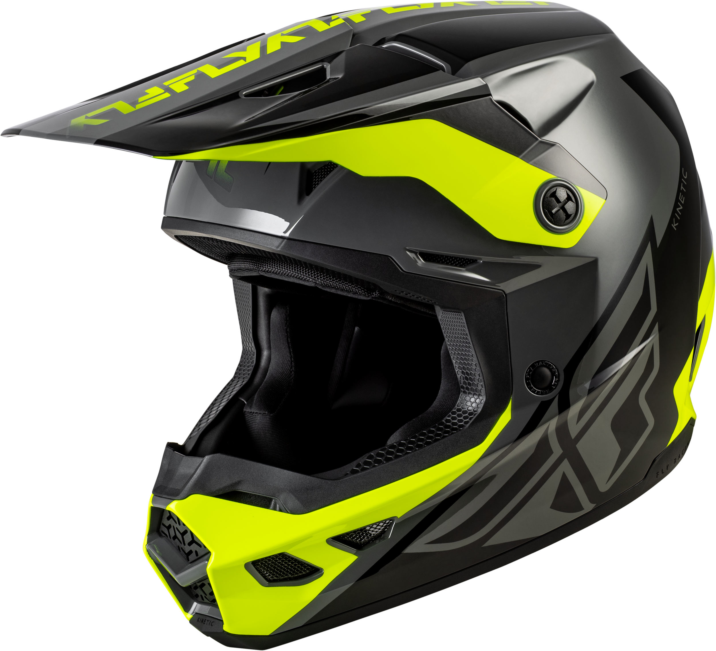 KINETIC CREST HELMET GREY/BLACK/HI-VIS LG