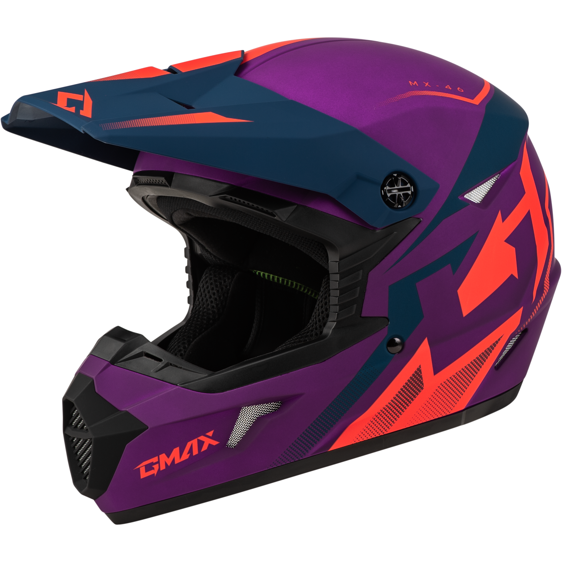 MX-46 COMPOUND HELMET MATTE PURPLE/CORAL/BLUE SM
