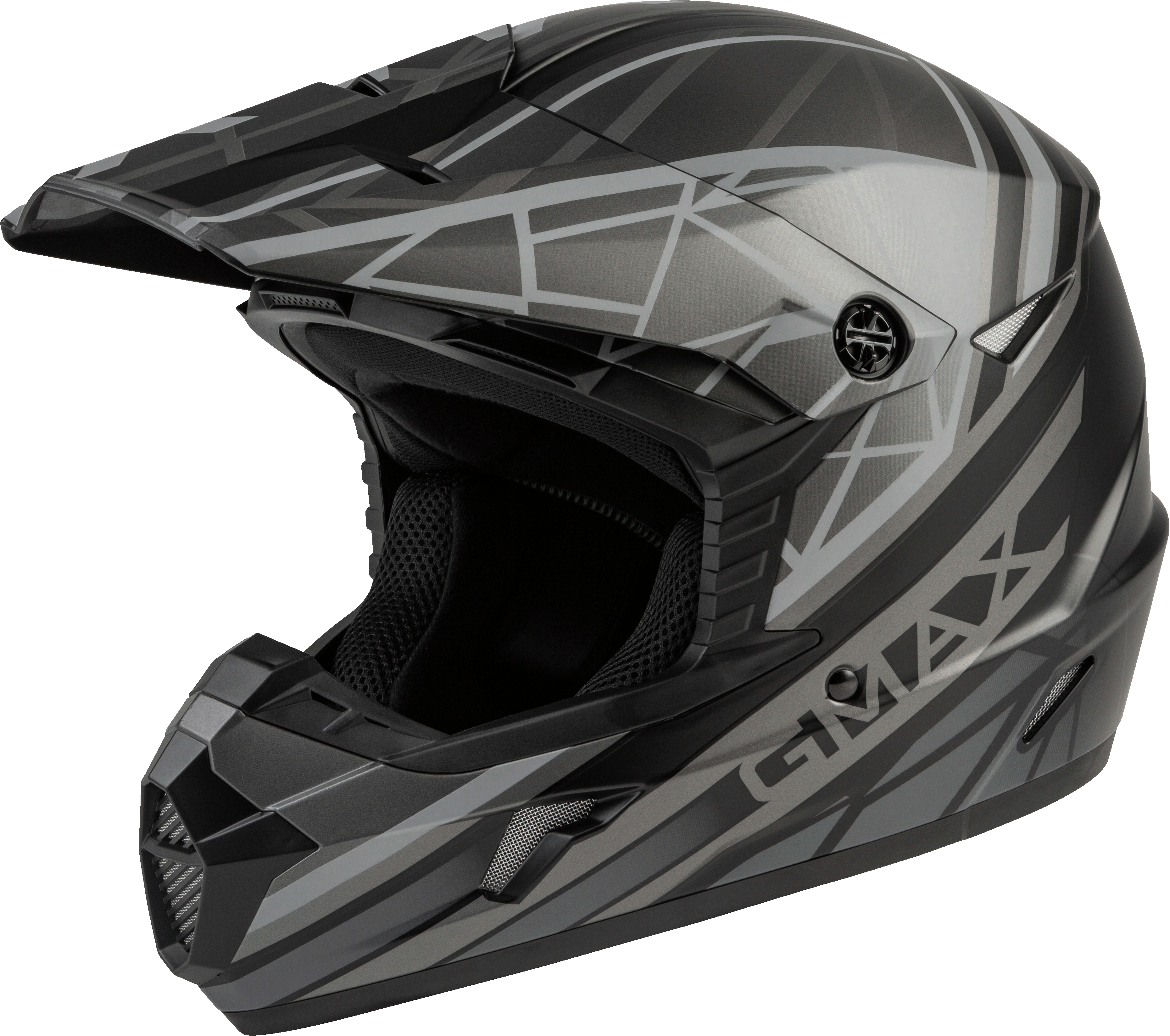 YOUTH MX-46Y OFF-ROAD MEGA HELMET MATTE BLACK/GREY YM