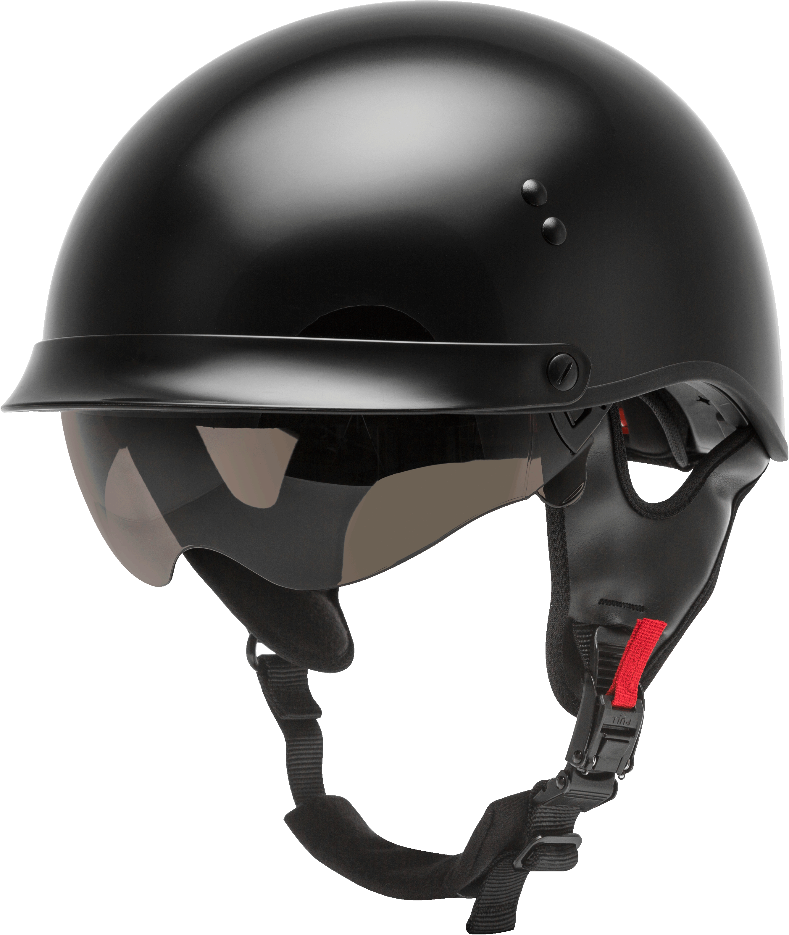 HH-65 HALF HELMET FULL DRESSED BLACK SM