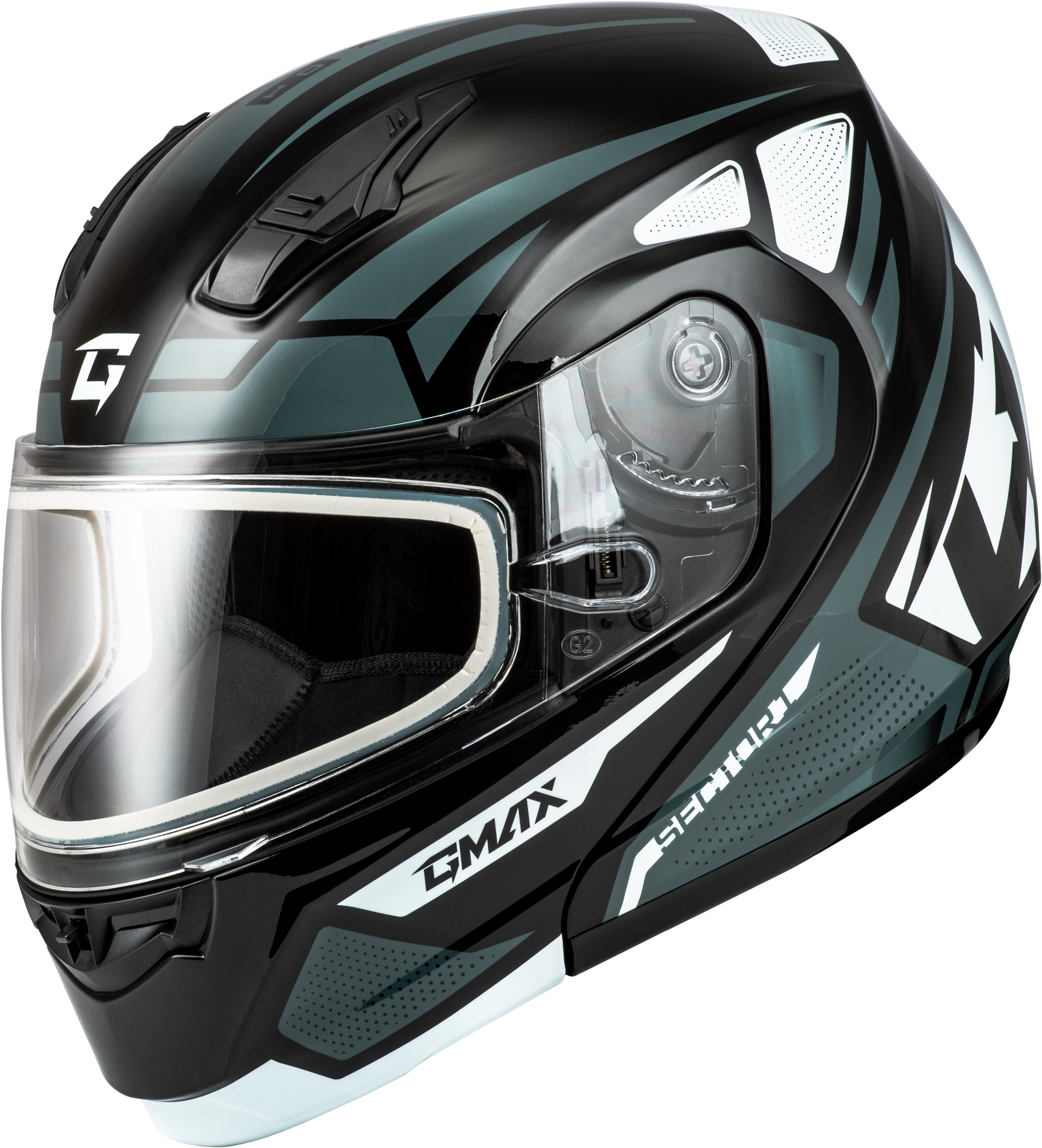 MD-04S SECTOR SNOW HELMET BLACK/SILVER 2X
