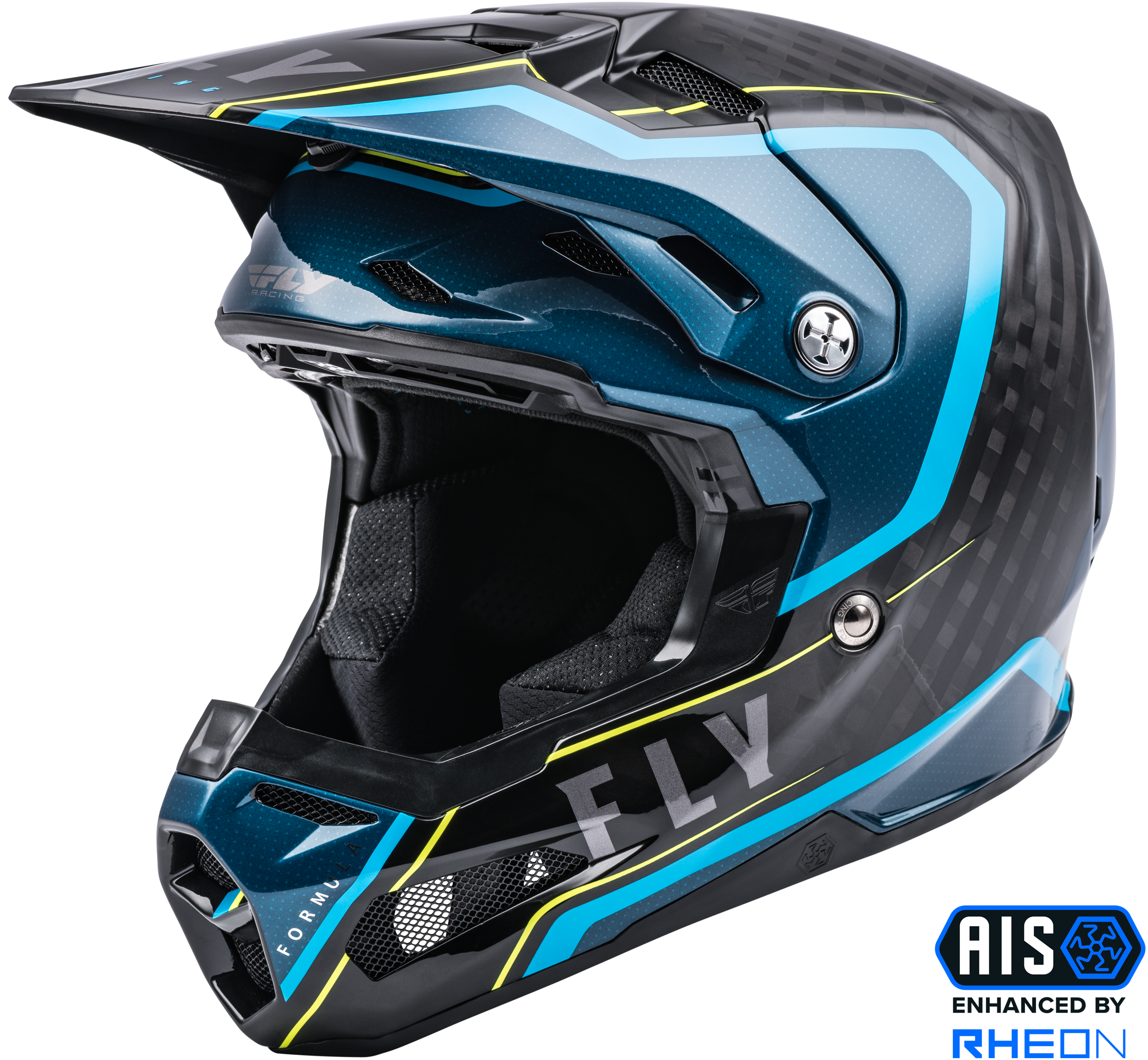 FORMULA CARBON AXON HELMET BLACK/BLUE  YL