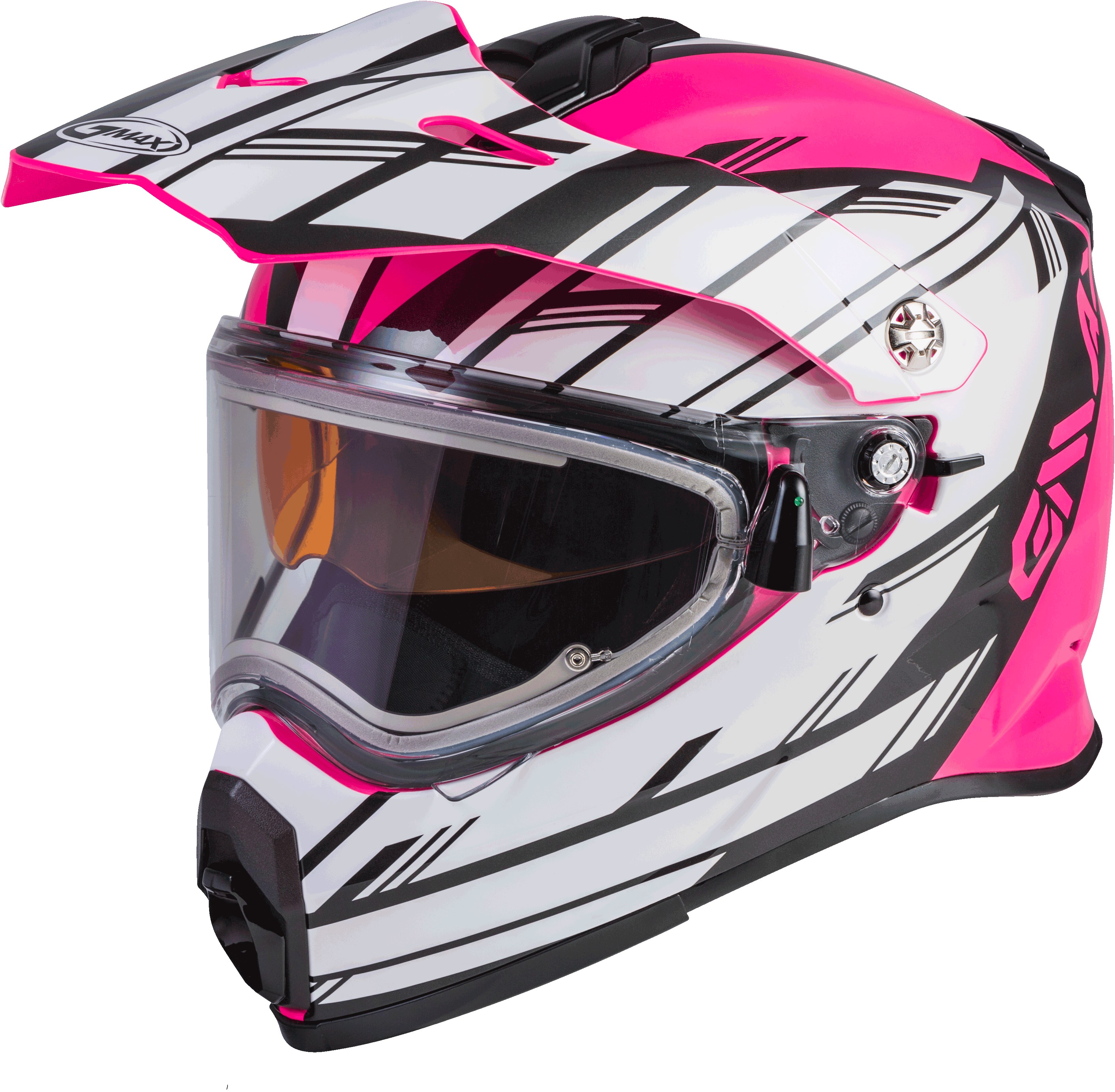 AT-21S EPIC SNOW HELMET W/ELEC SHIELD PINK/WHITE/BLACK SM