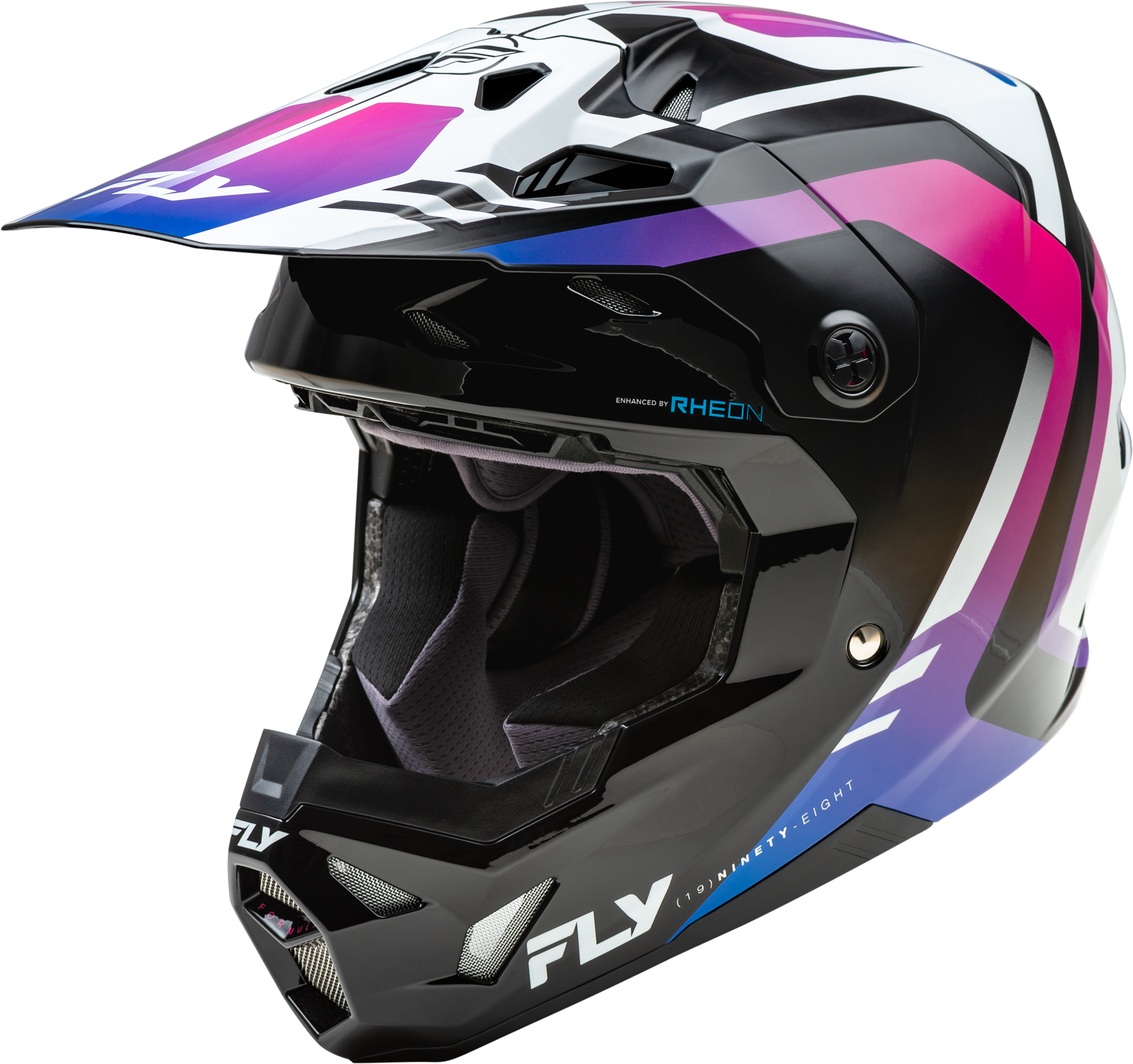 YTH FORMULA CP KRYPTON HELMET WHITE/BLACK/PURPLE YL