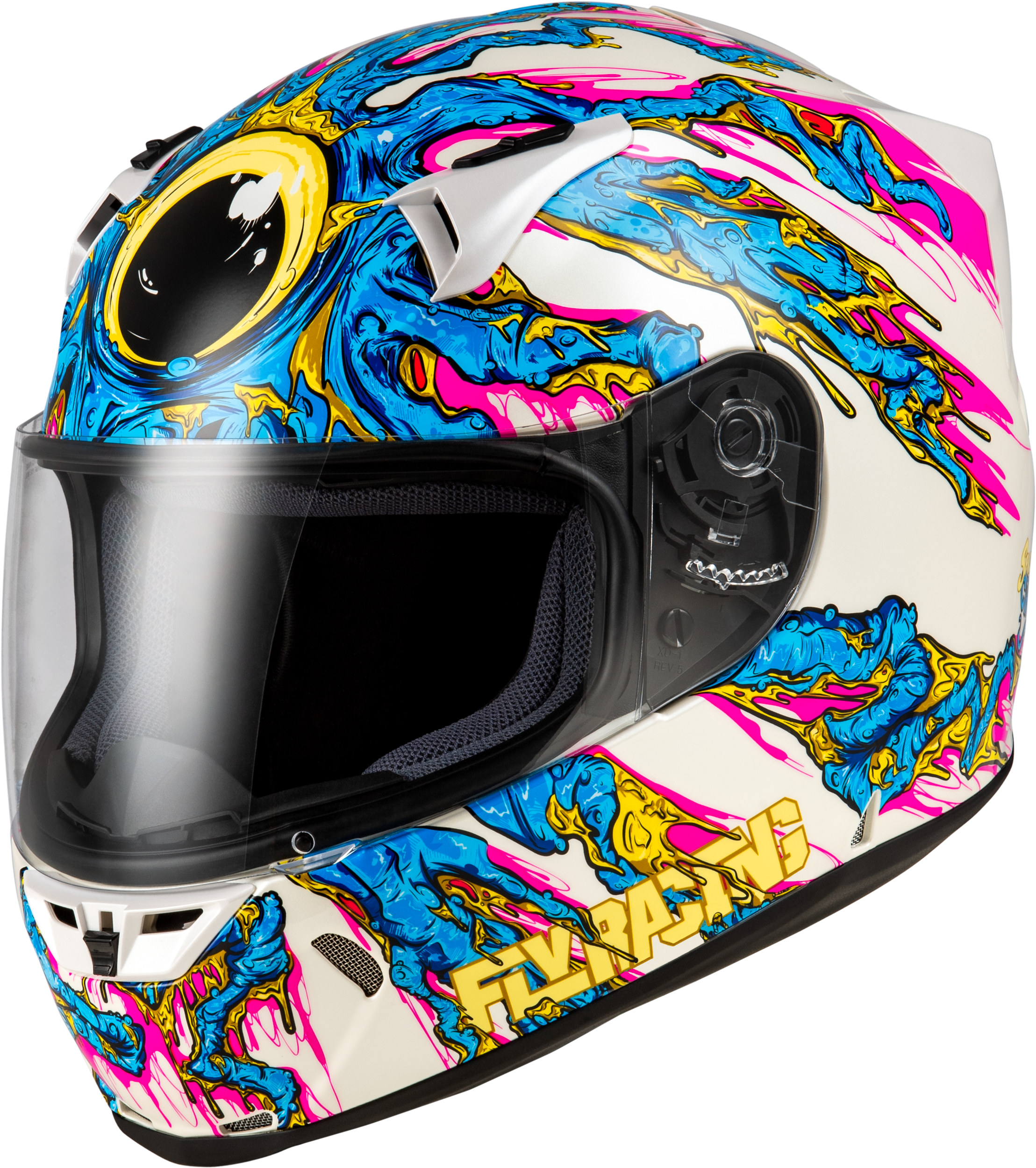 REVOLT SPACE CREEP HELMET LIGHT BLUE/WHITE/PINK XL