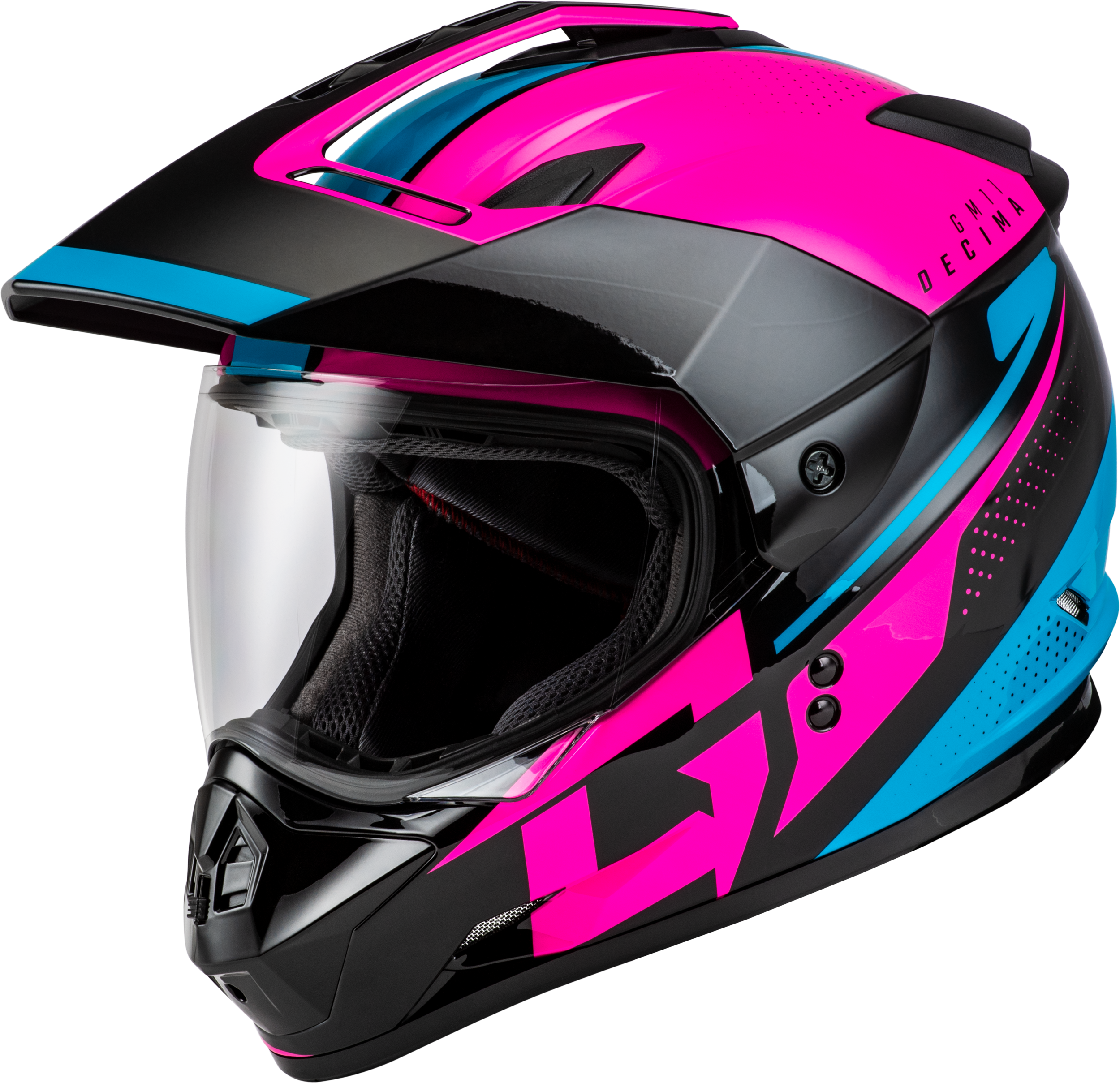 GM-11 DECIMA HELMET BLACK/PINK/BLUE SM