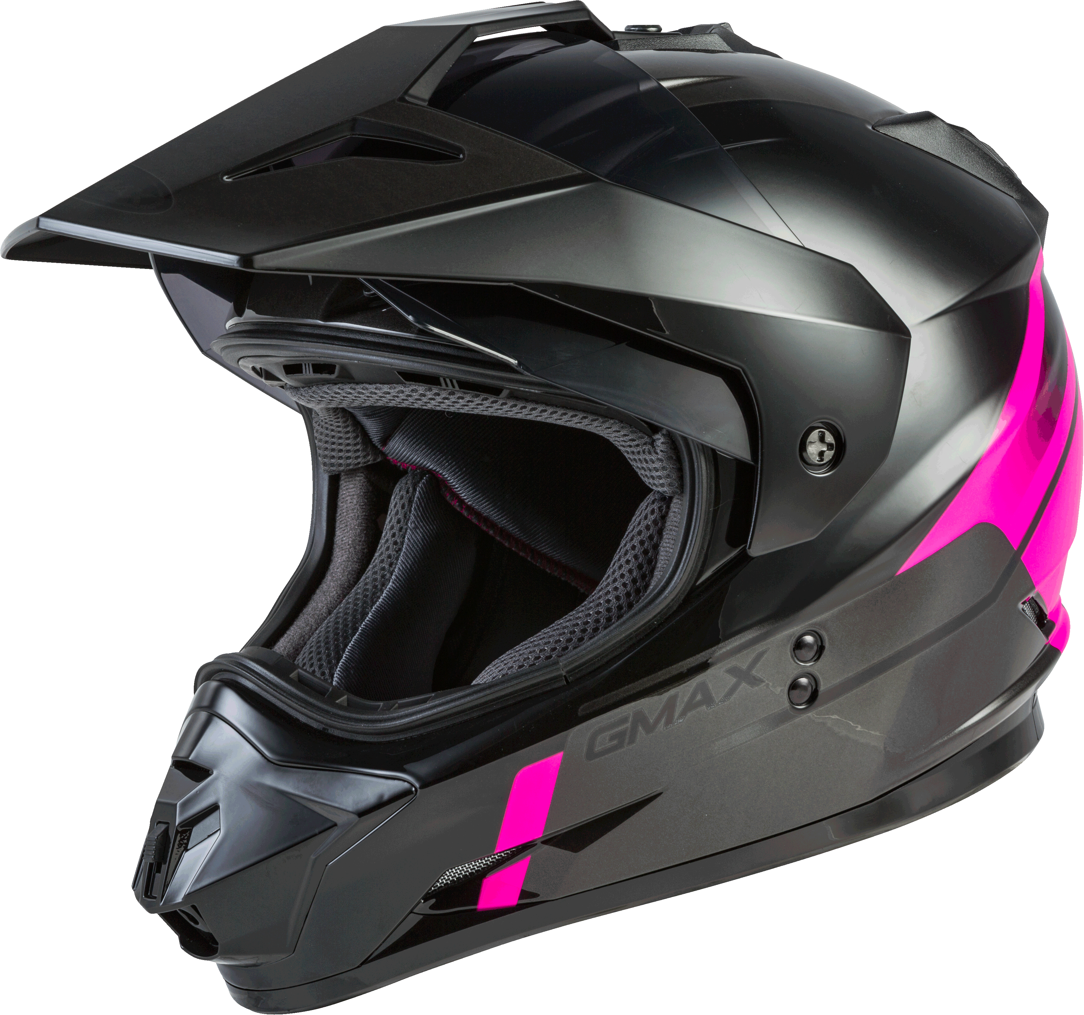 GM-11 DUAL-SPORT SCUD HELMET BLACK/PINK/GREY XS