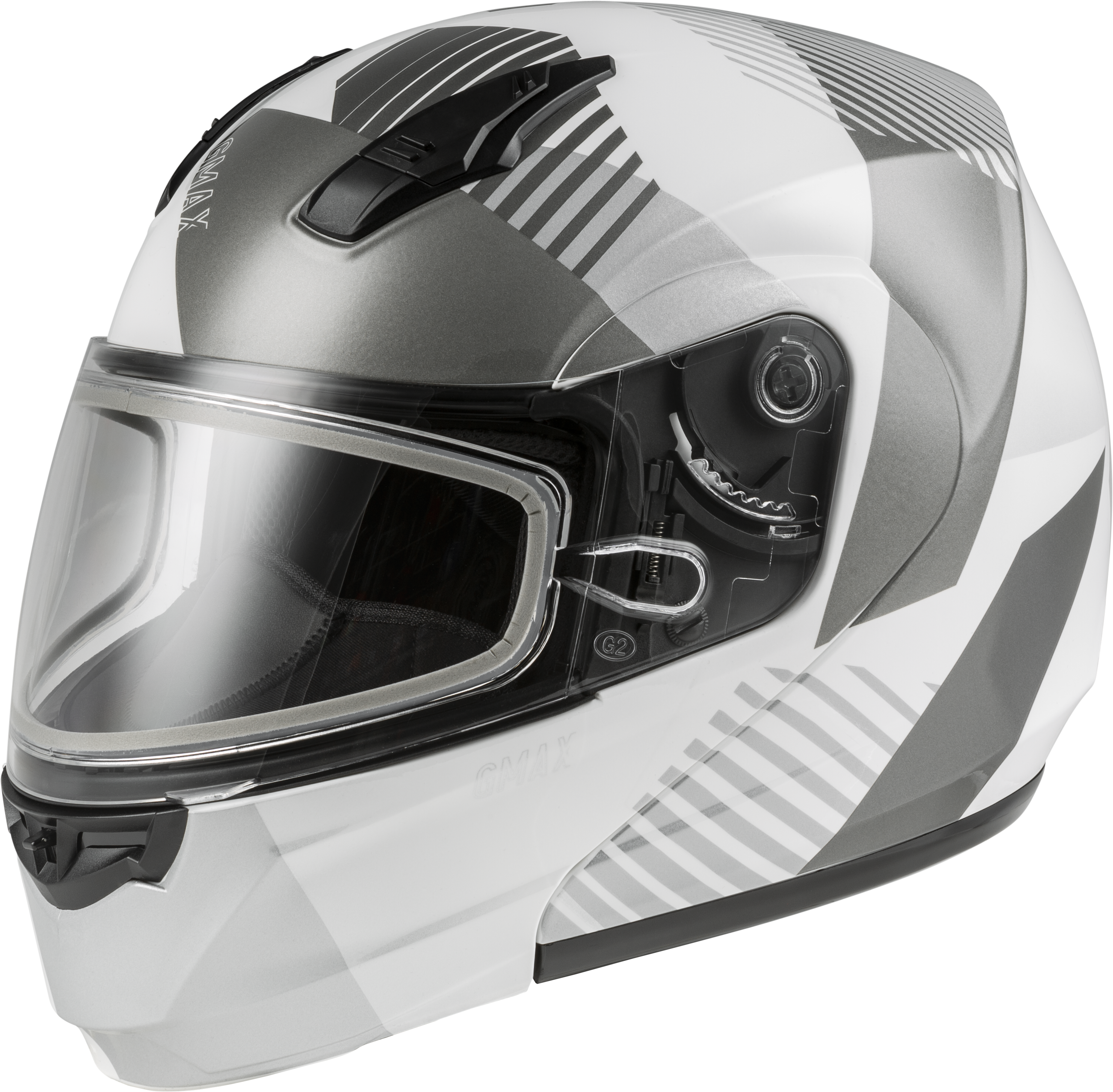 MD-04S MODULAR RESERVE SNOW HELMET WHITE/SILVER 2X