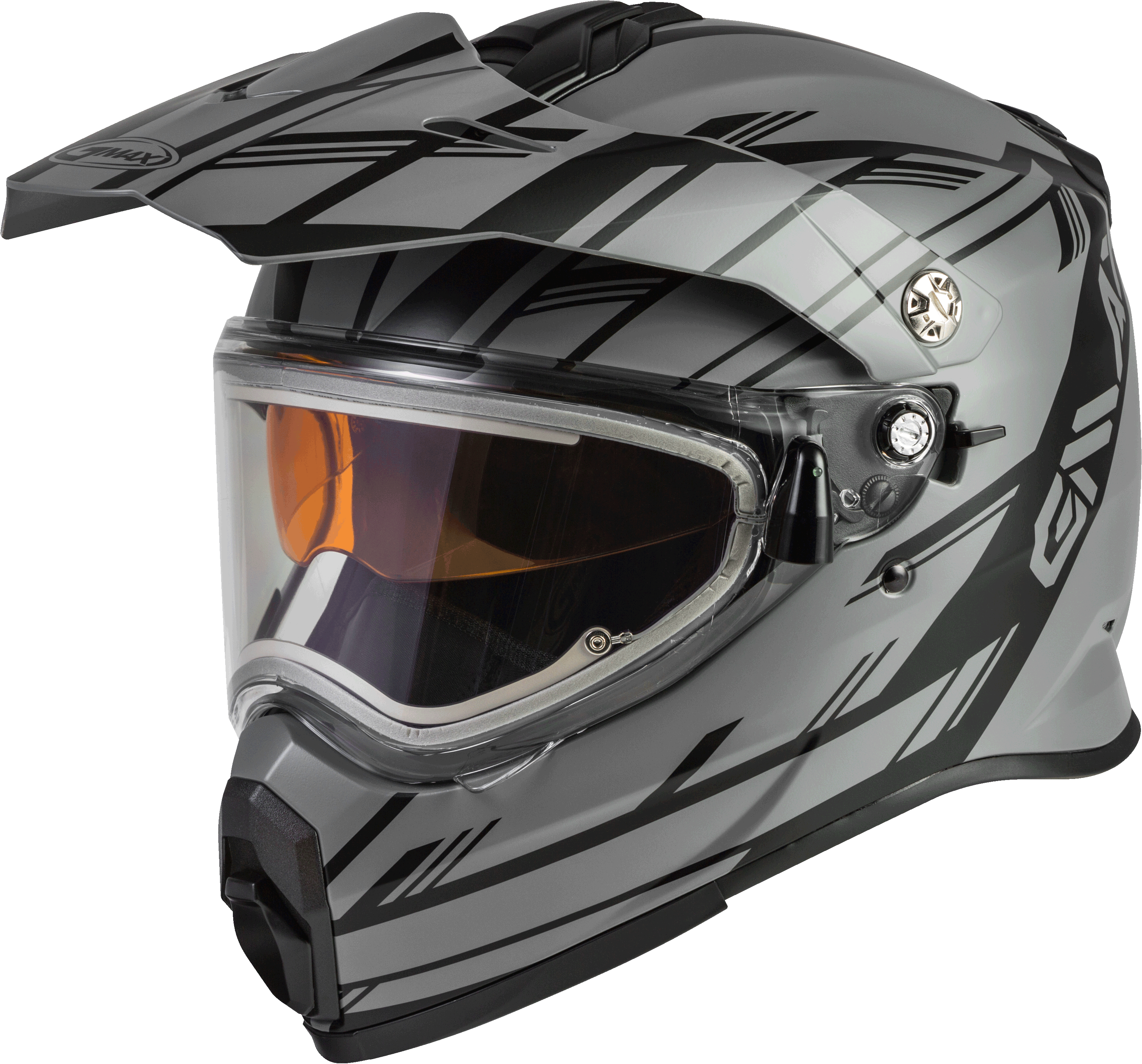 AT-21S EPIC SNOW HELMET W/ELEC SHIELD MATTE GREY/BLACK MD