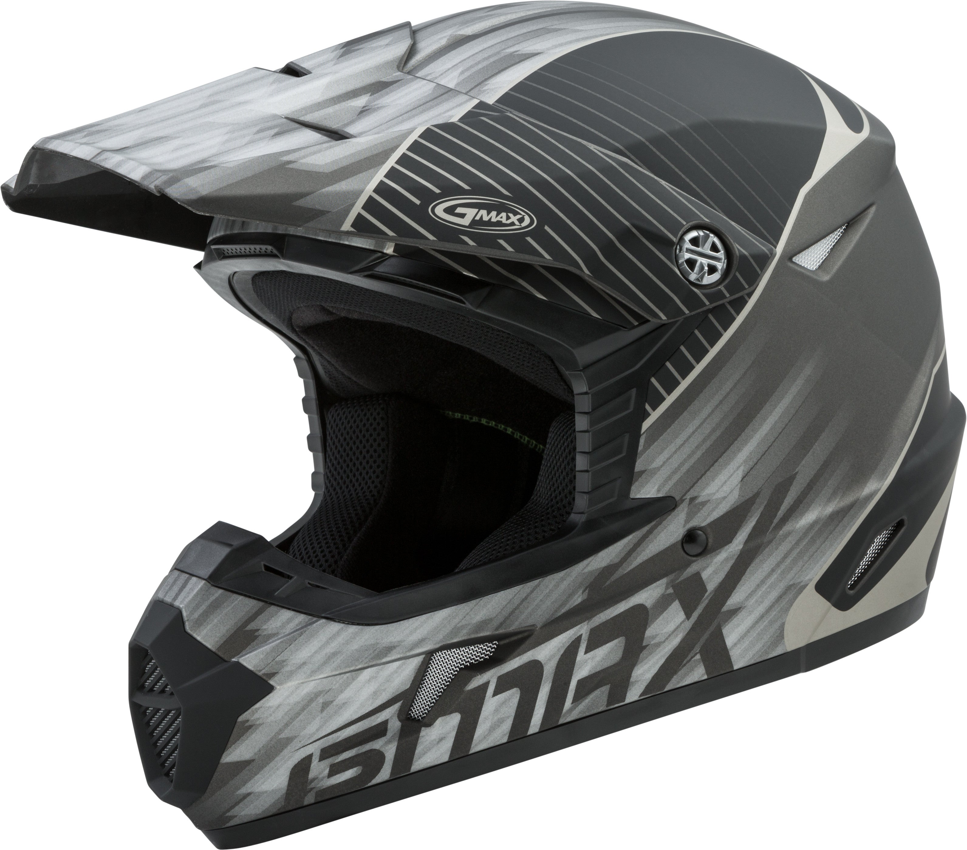 MX-46 OFF-ROAD COLFAX HELMET MATTE BLACK/SILVER MD
