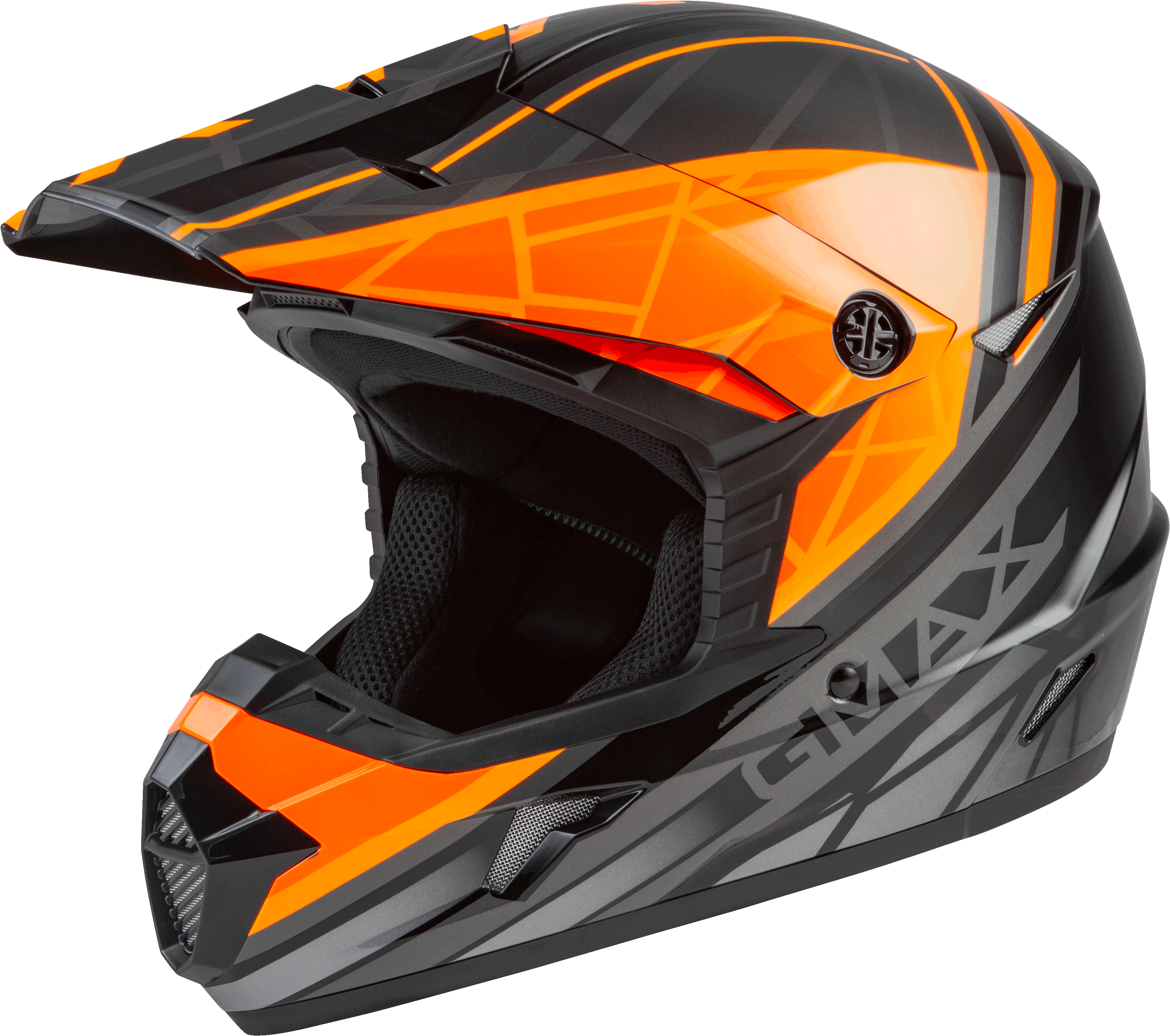 MX-46 OFF-ROAD MEGA HELMET BLACK/ORANGE/SILVER SM