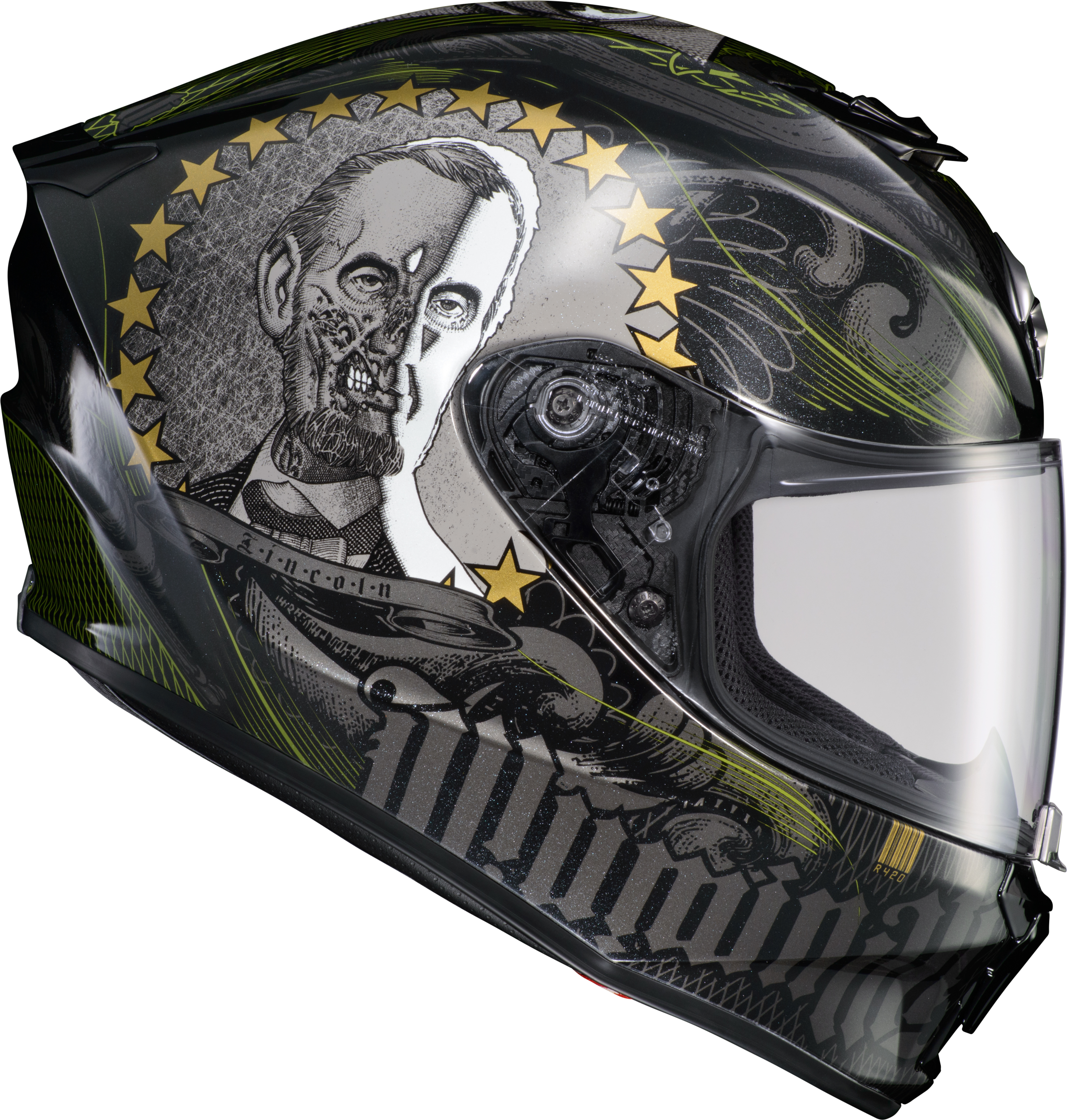 EXO-R420 FULL-FACE HELMET ILLUMINATI 2 BLACK 2X