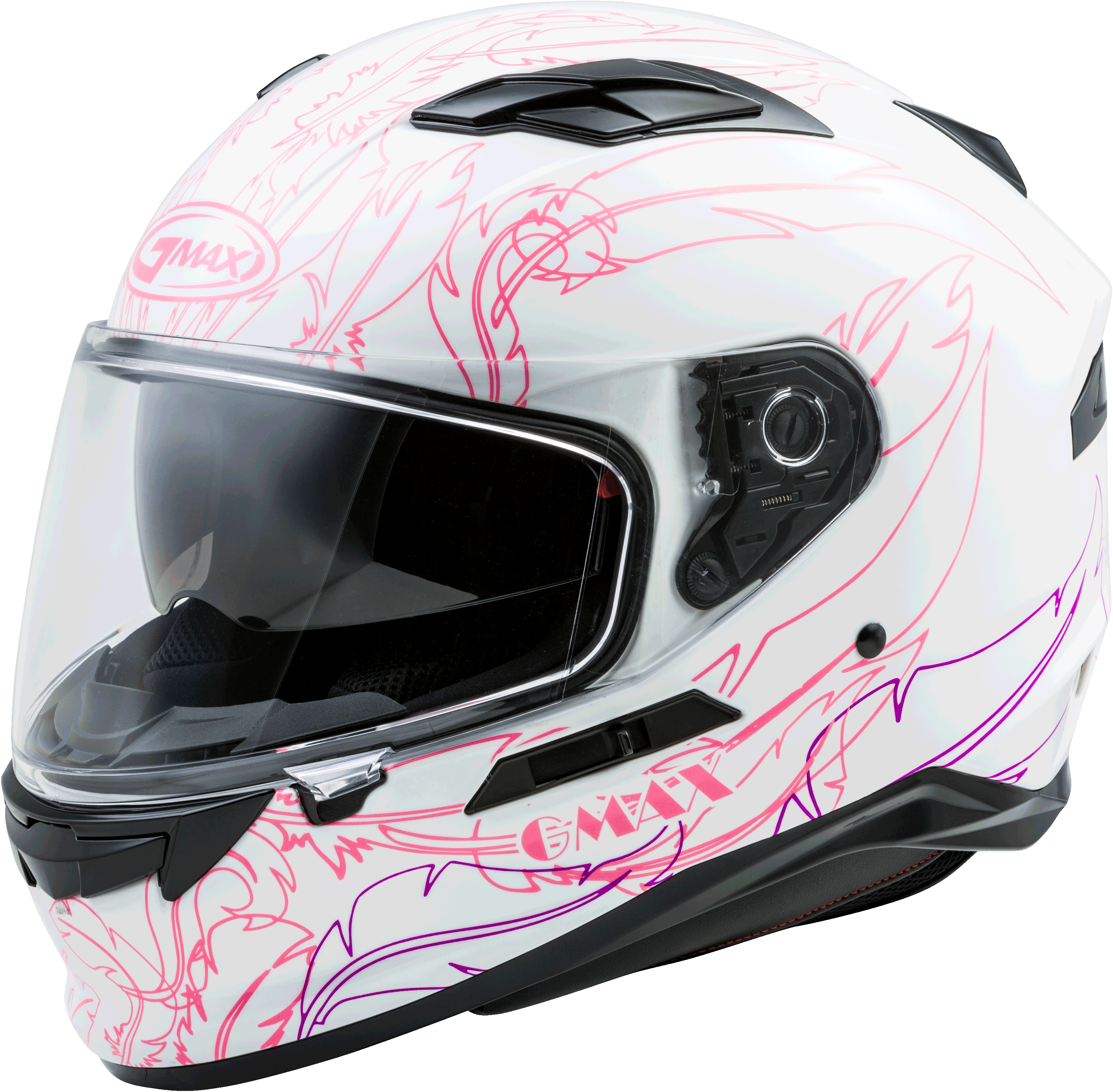 FF-98 FULL-FACE WILLOW HELMET WHITE/PINK MD